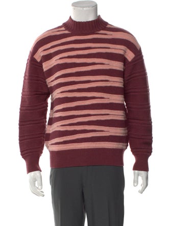 Christian Dior Striped Turtleneck Pullover