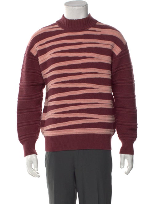 Christian Dior Striped Turtleneck Pullover