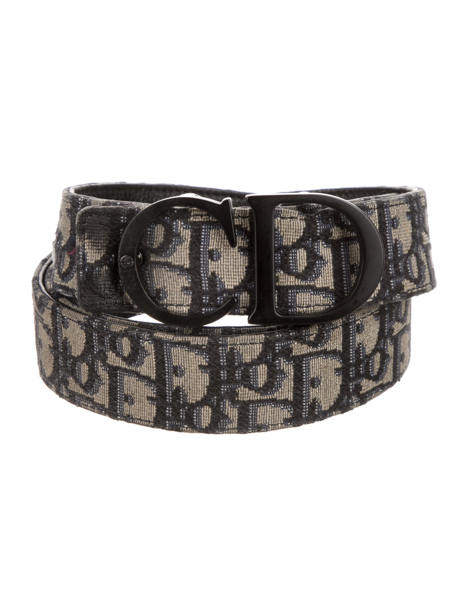 Christian Dior Oblique Jacquard Canvas Belt