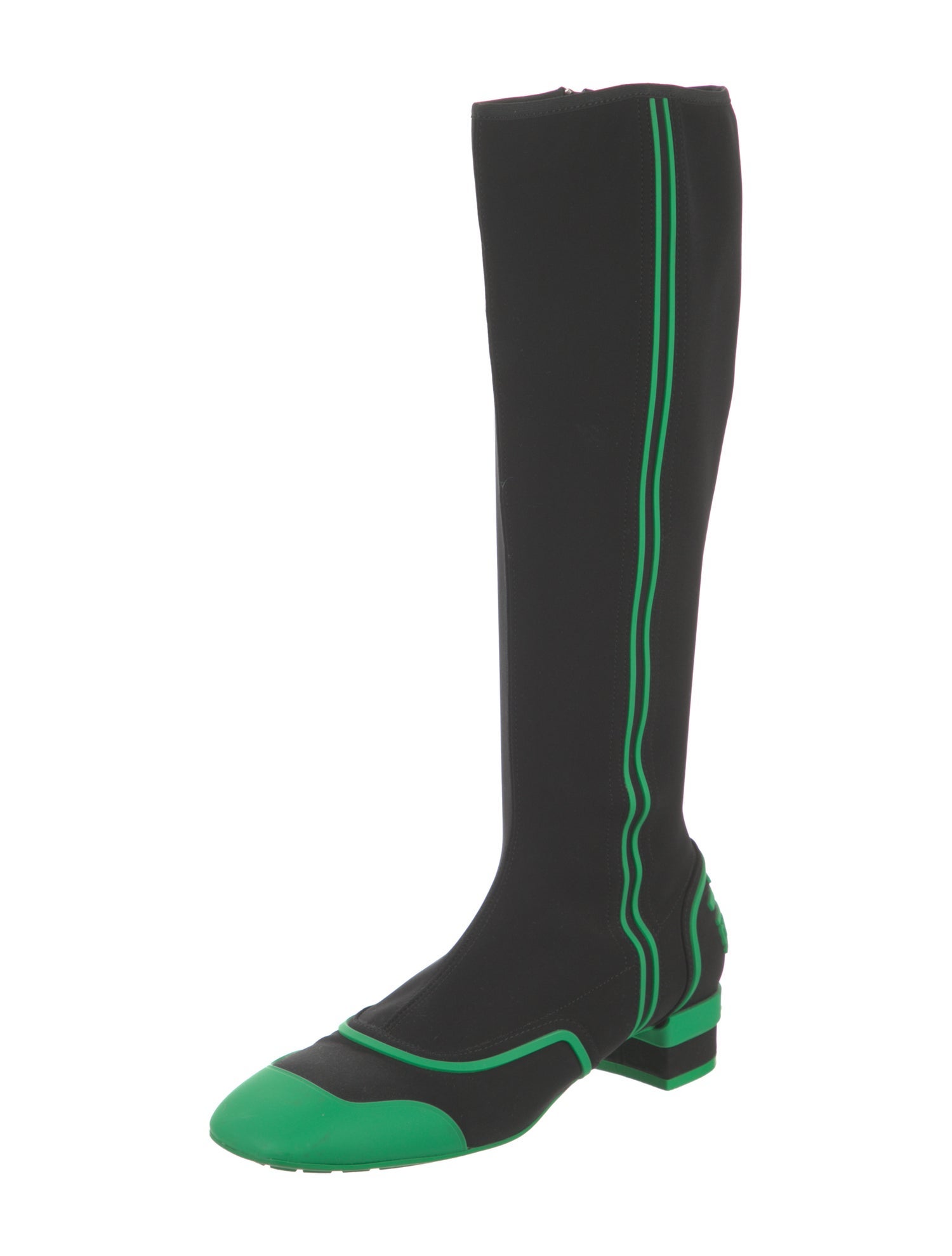 Christian Dior Neoprene Striped Sock Boots