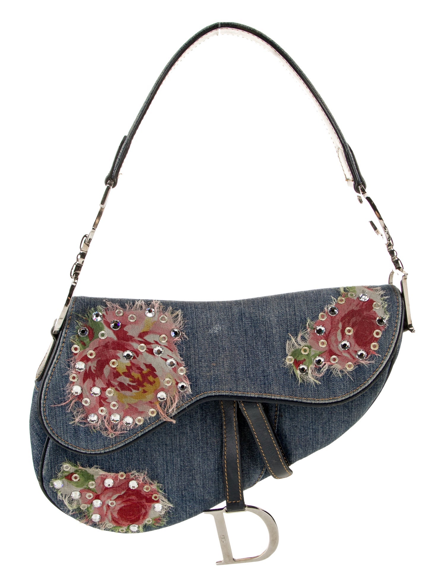 Christian Dior Denim Vintage Saddle