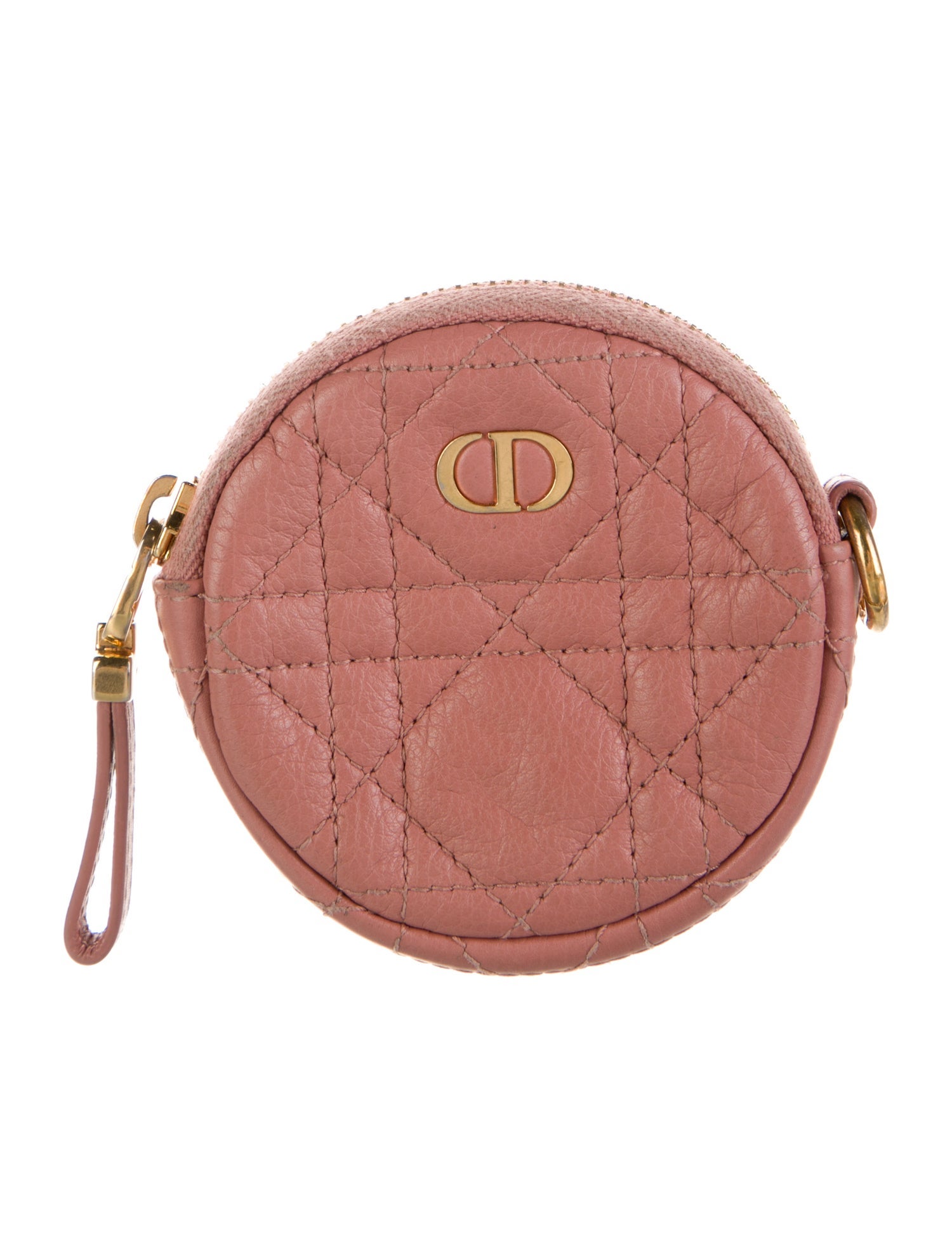 Christian Dior Womens leather pink cosmetic with exposed gold-tone hardware