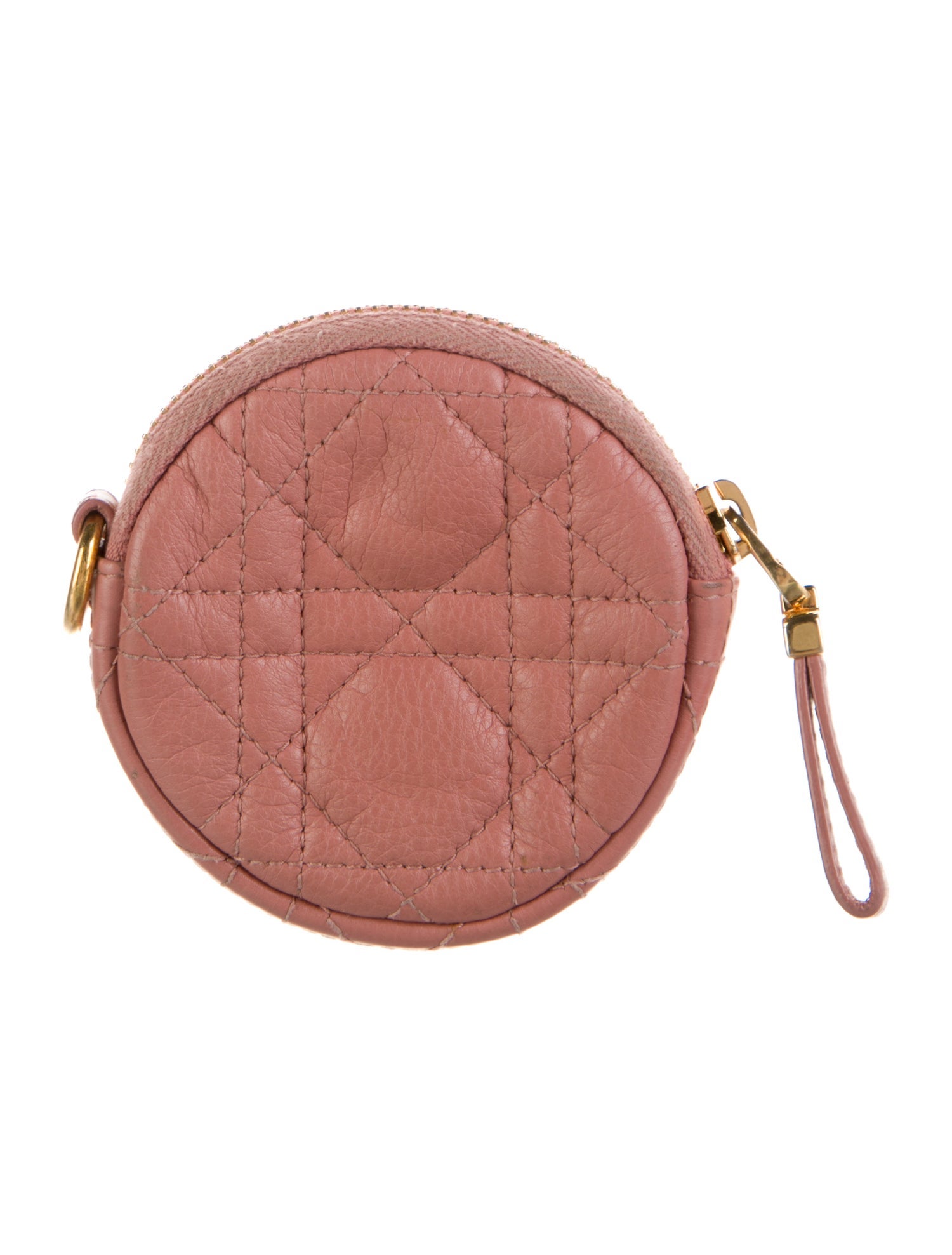 Christian Dior Womens leather pink cosmetic with exposed gold-tone hardware