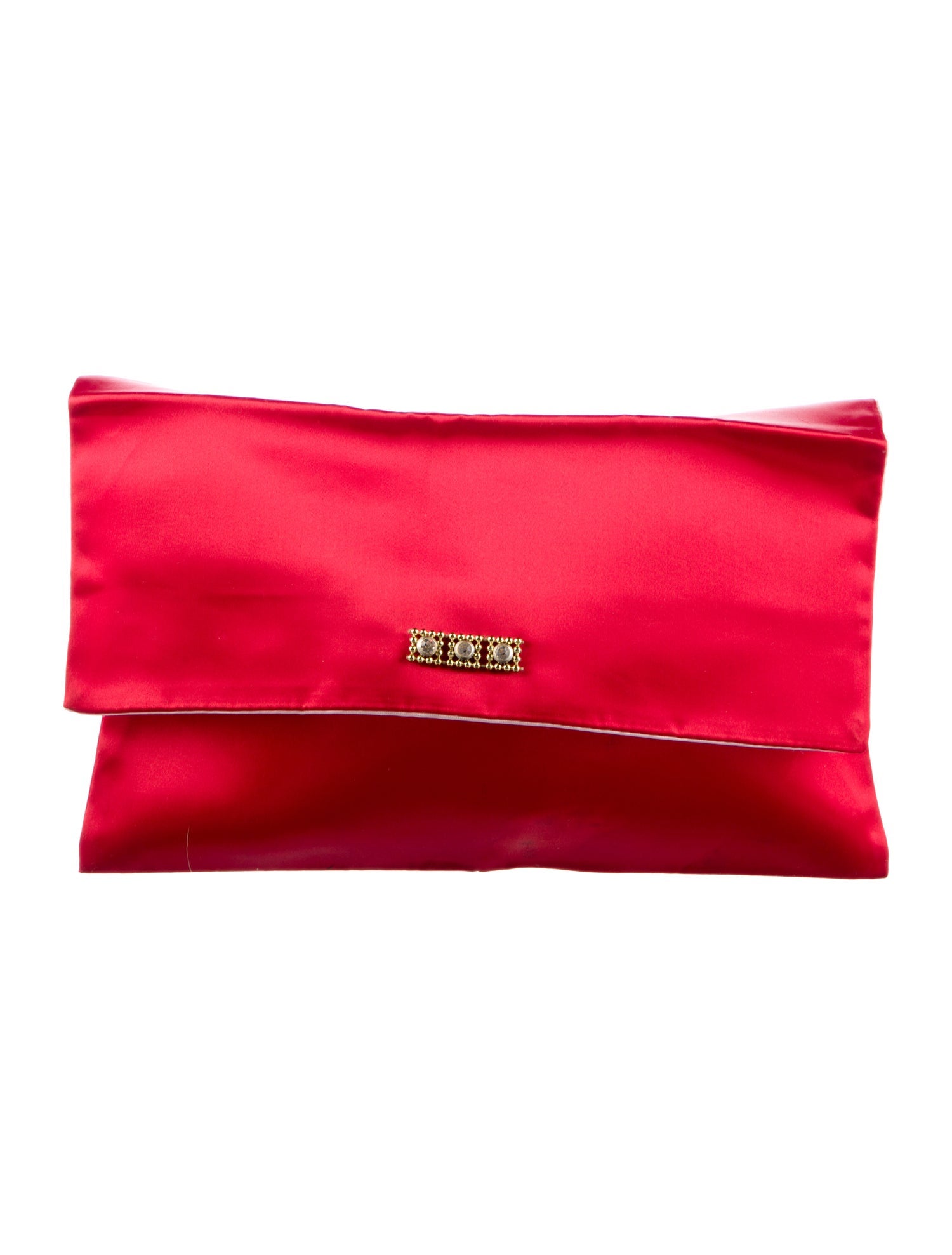 Christian Dior womens red satin cosmetic bag