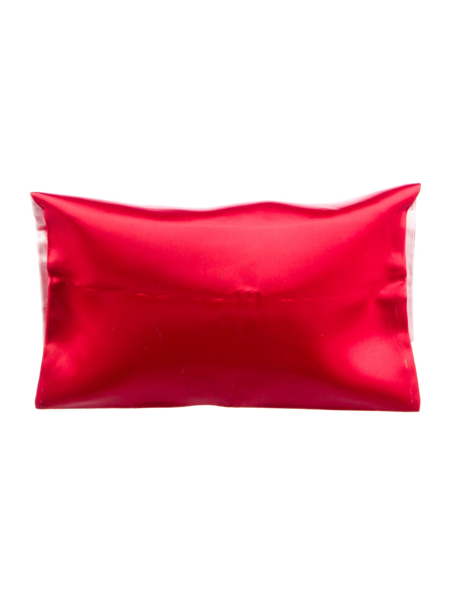 Christian Dior womens red satin cosmetic bag