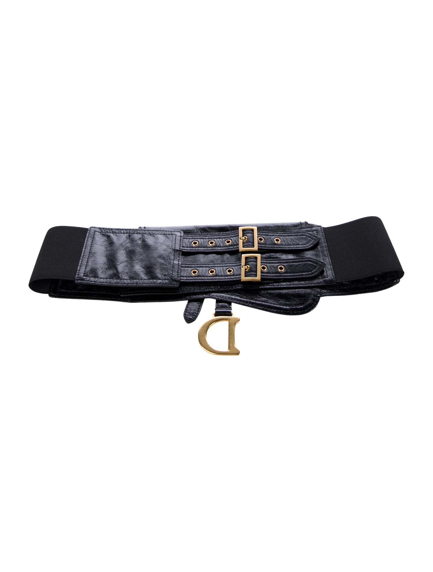 Christian Dior Wide Leather Waist Belt