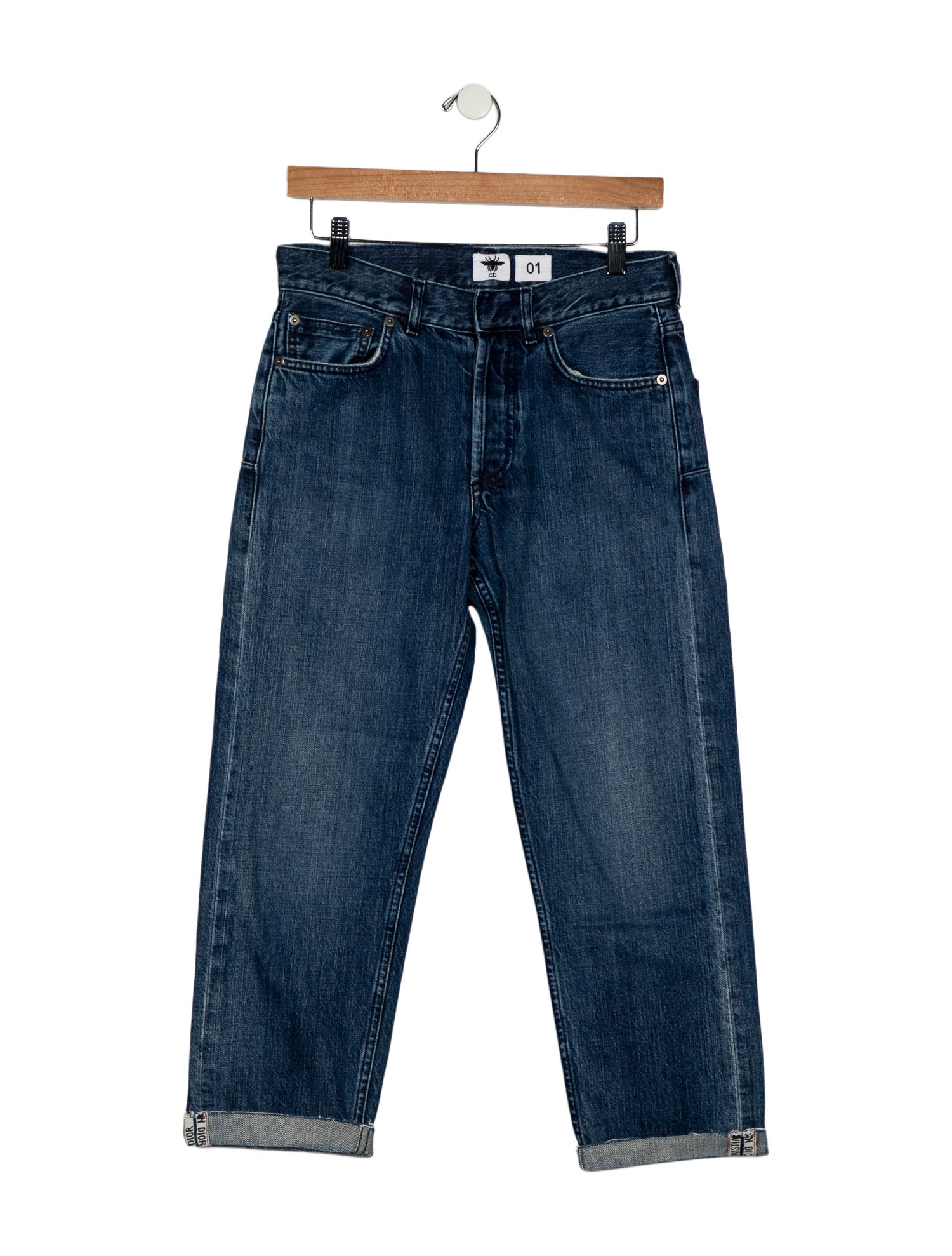 Christian Dior Mid-Rise Straight Leg Jeans