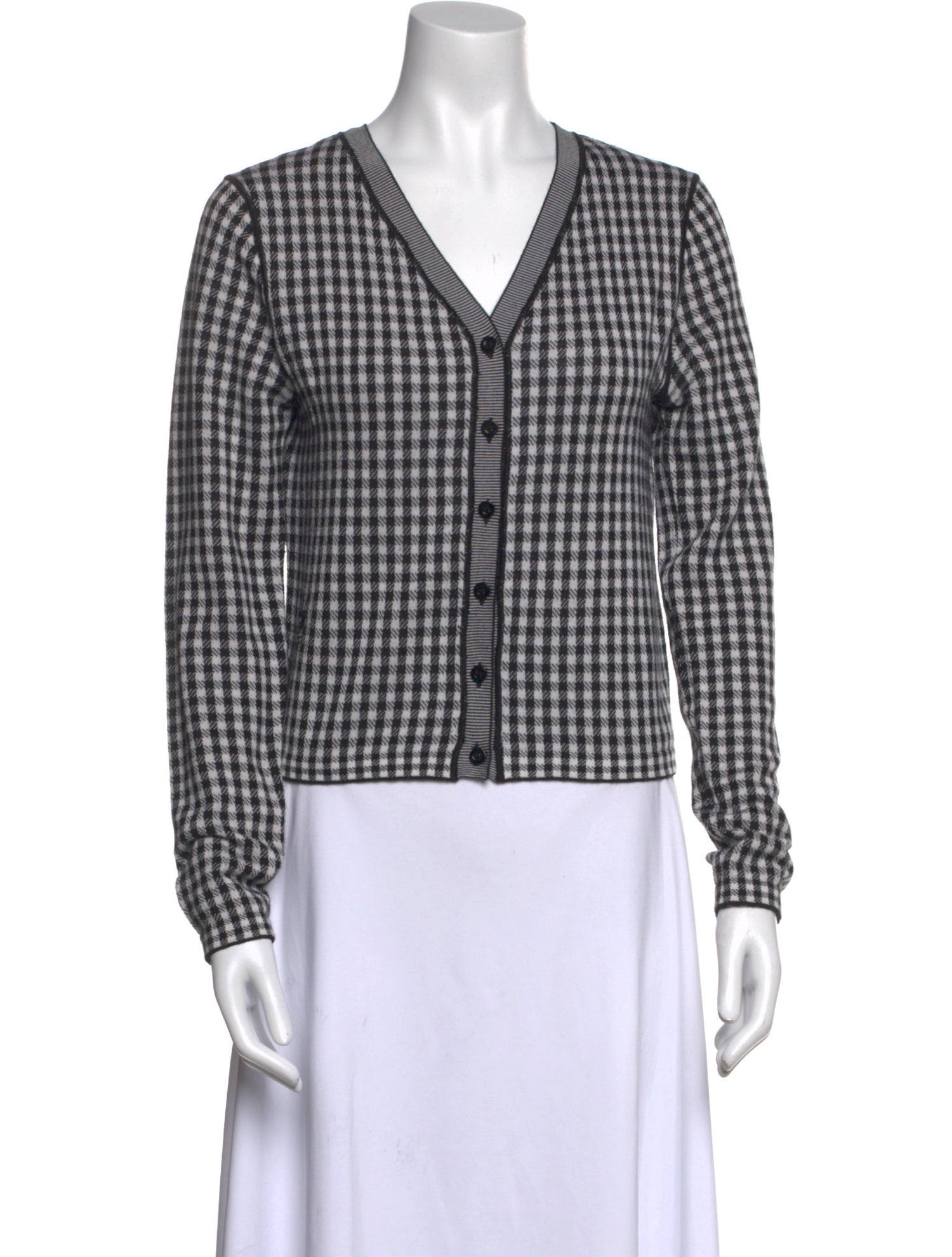 Christian Dior Cashmere Houndstooth Print Sweater