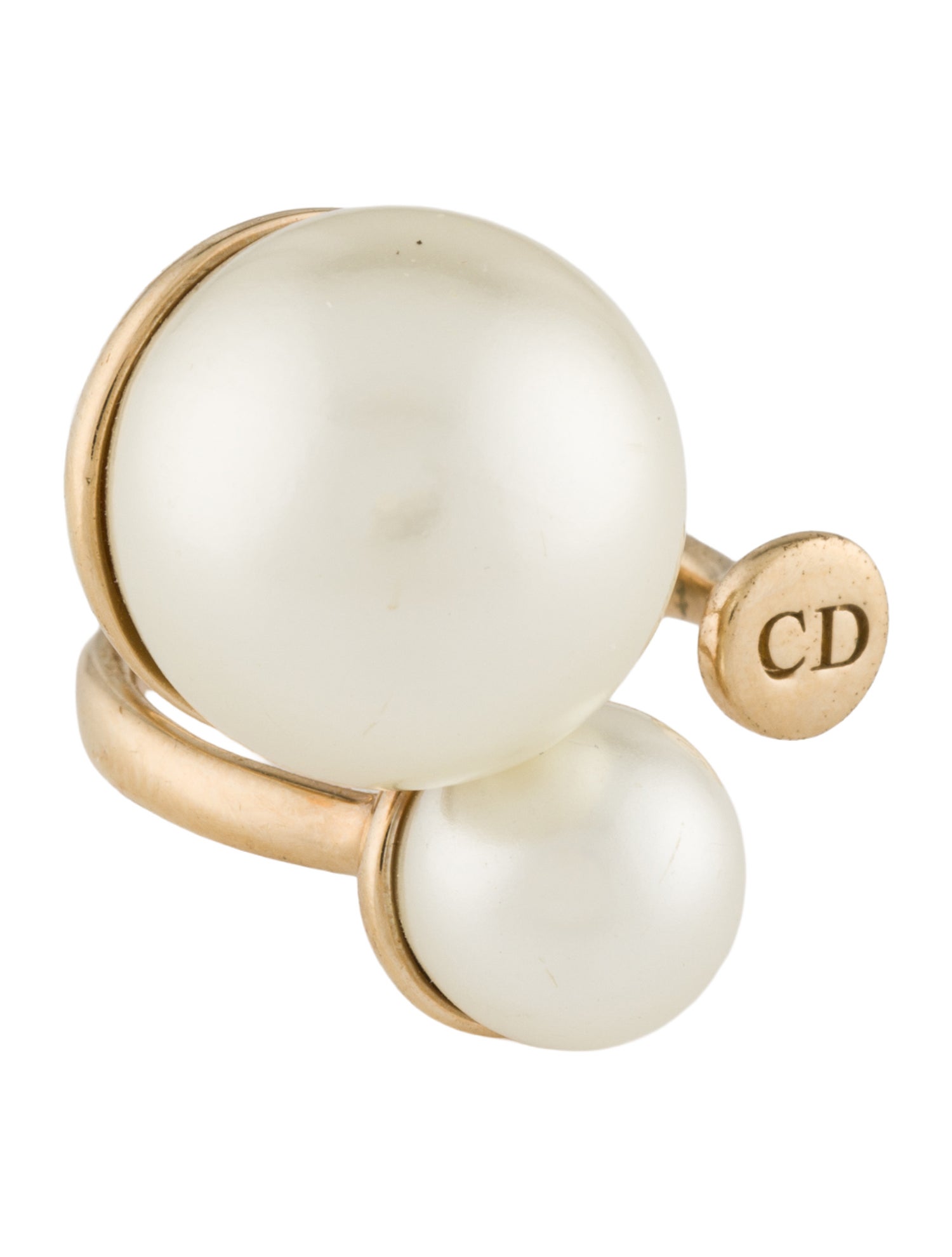 Christian Dior Faux Pearl UltraDior Cocktail Ring