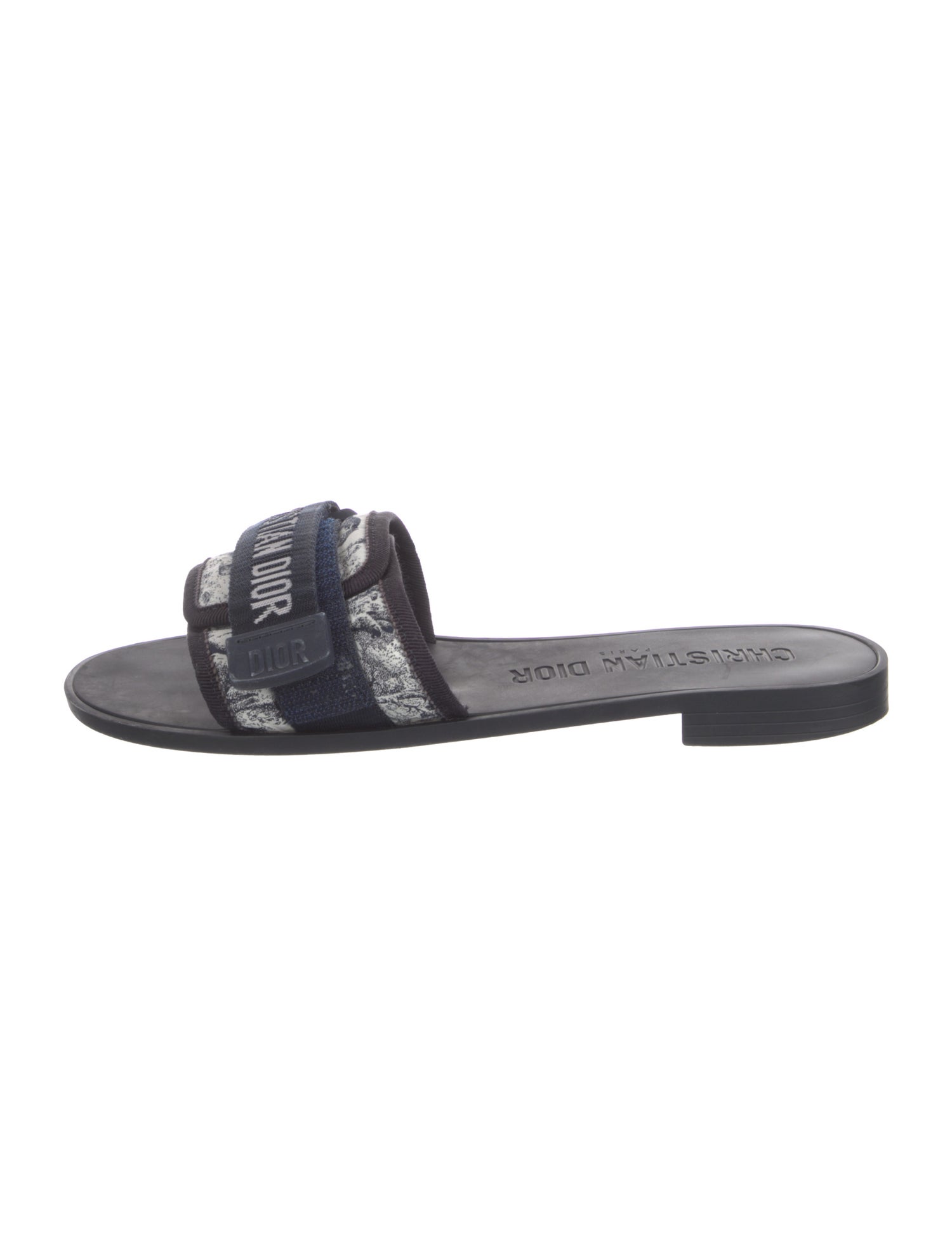 Christian Dior Leather Printed Slides