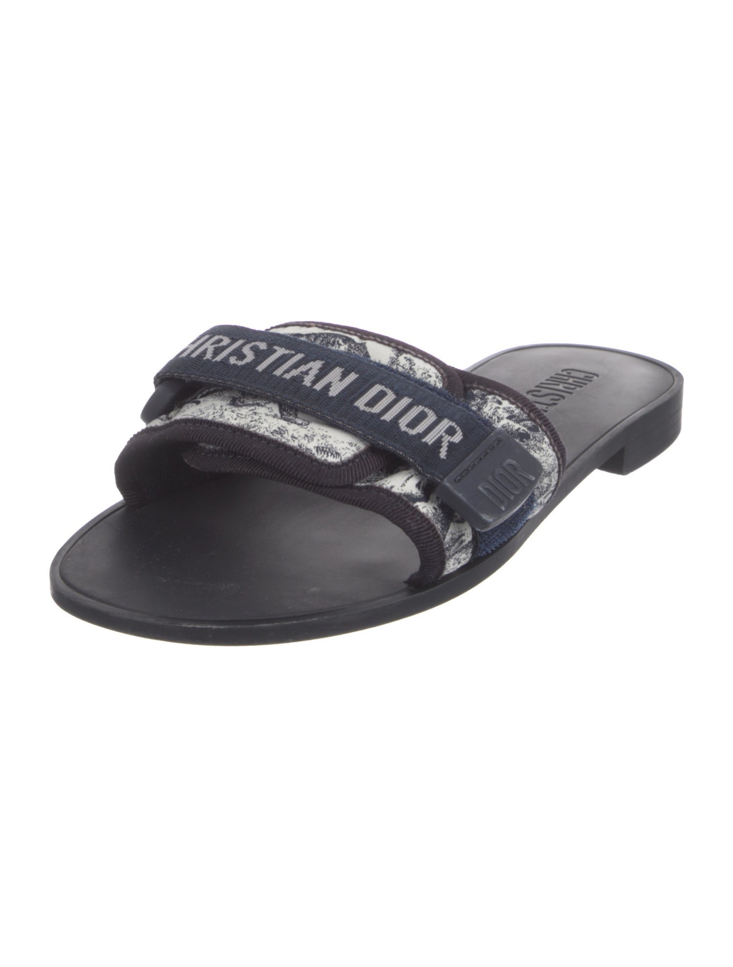 Christian Dior Leather Printed Slides