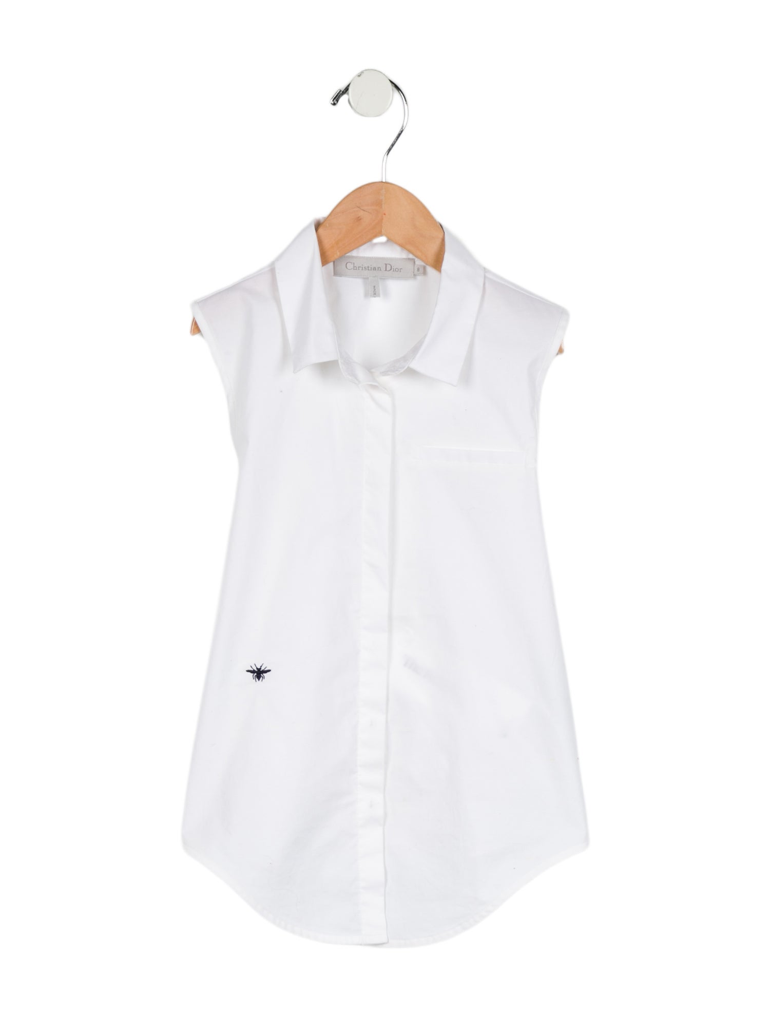 Christian Dior Sleeveless Collared Top