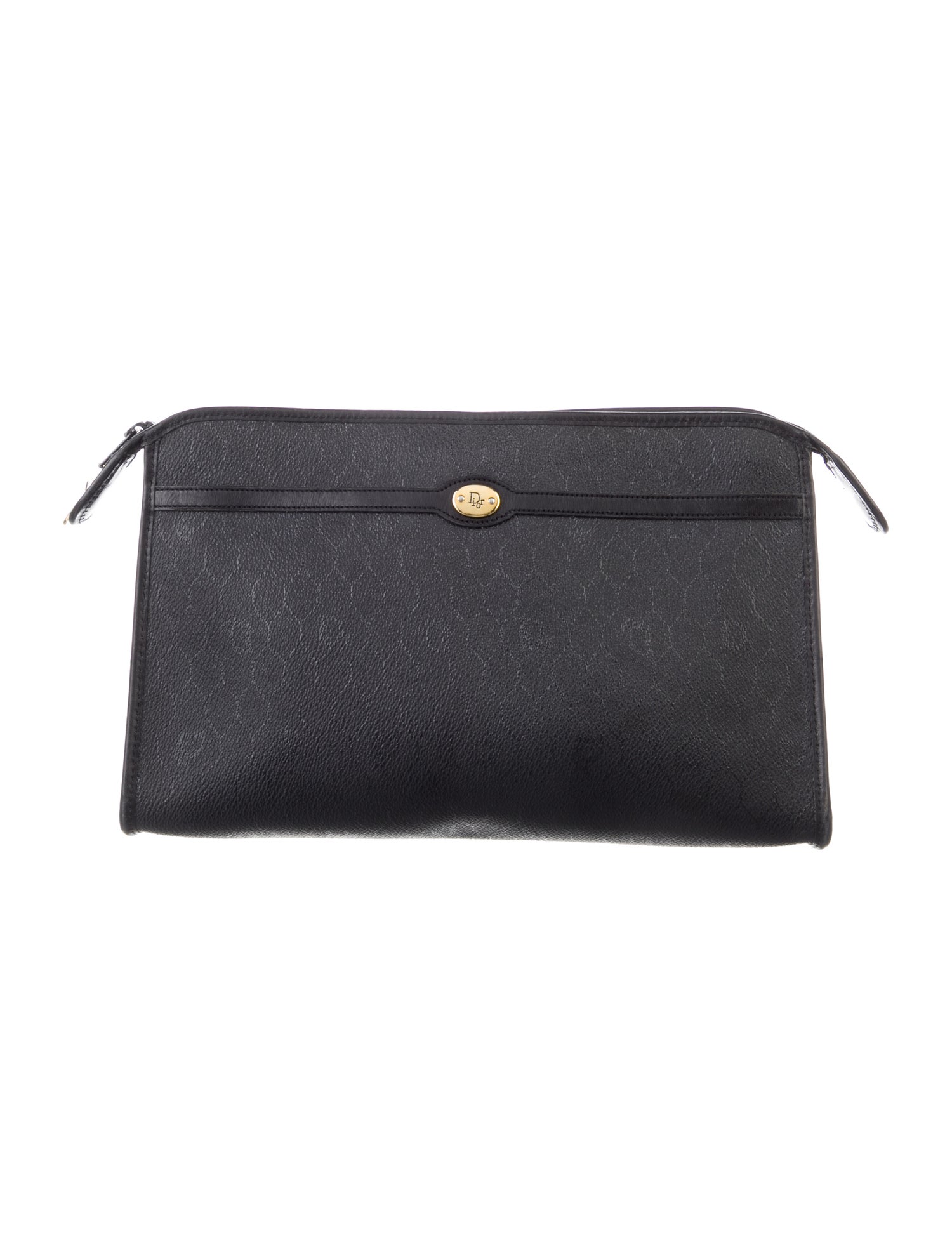 Christian Dior Logo Leather Cosmetic Bag