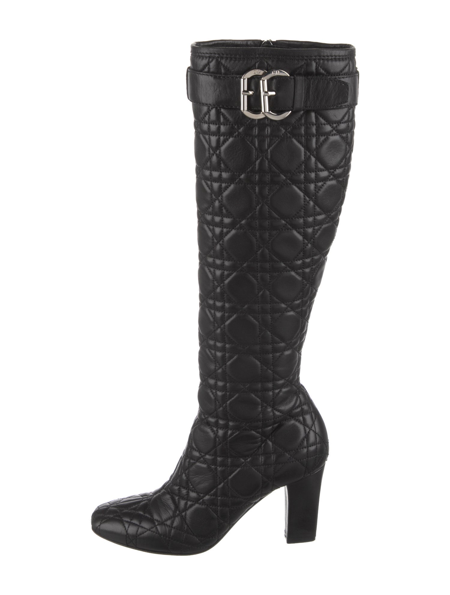 Christian Dior Cannage Pattern Leather Boots