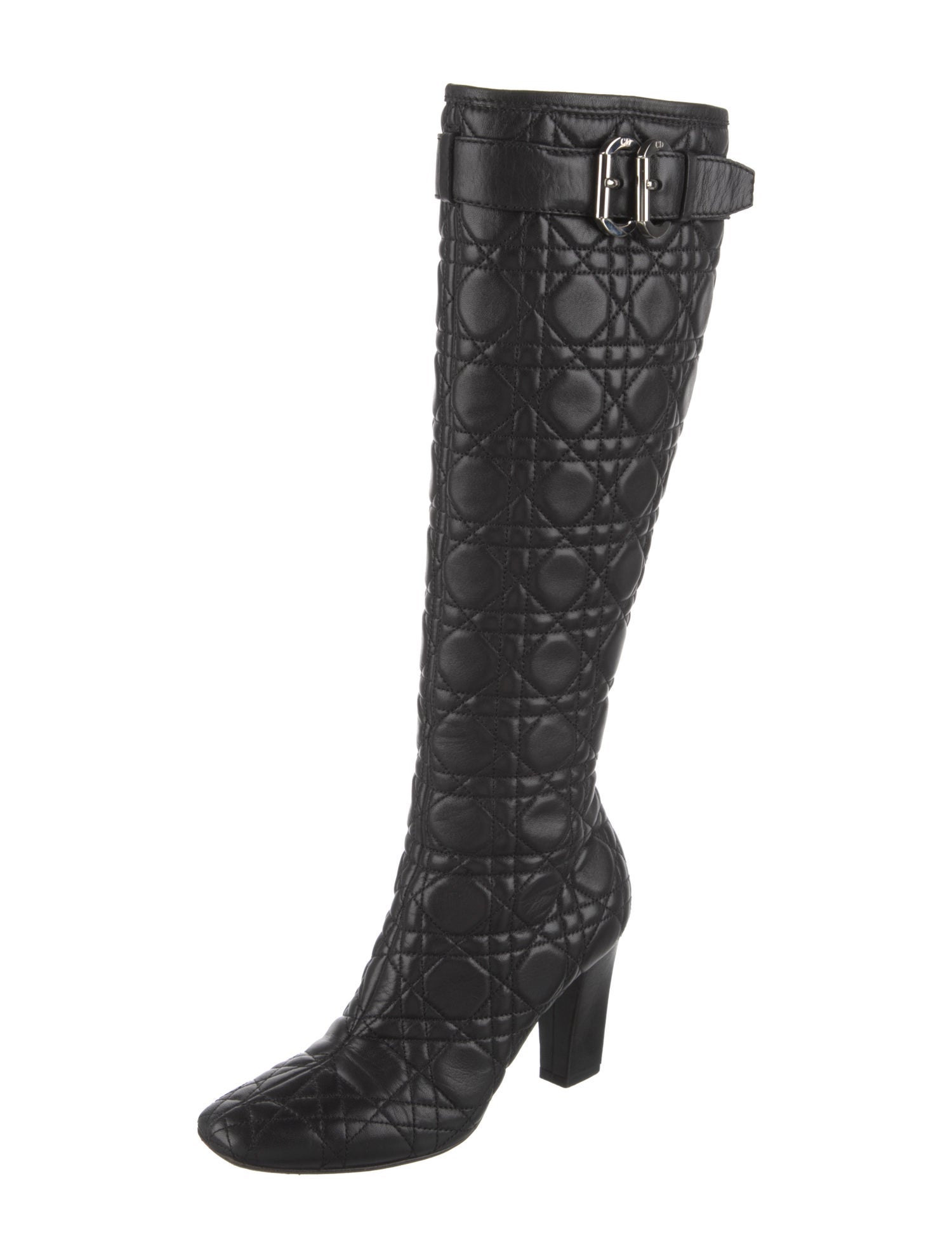 Christian Dior Cannage Pattern Leather Boots