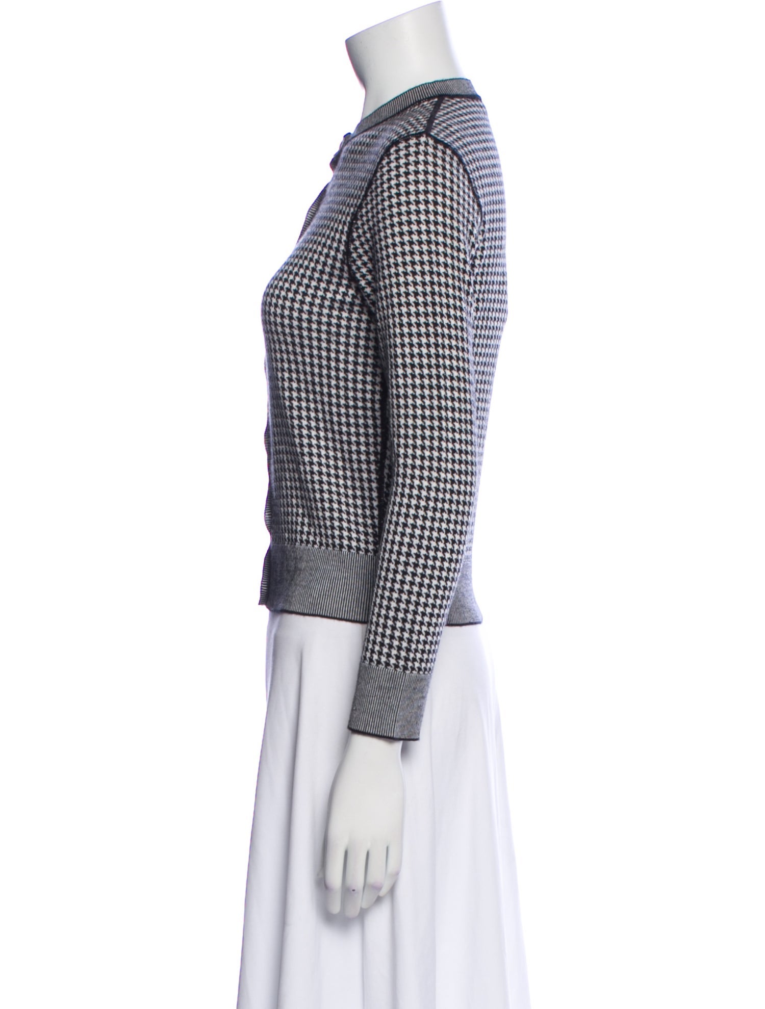 Christian Dior Cashmere Houndstooth Print Sweater