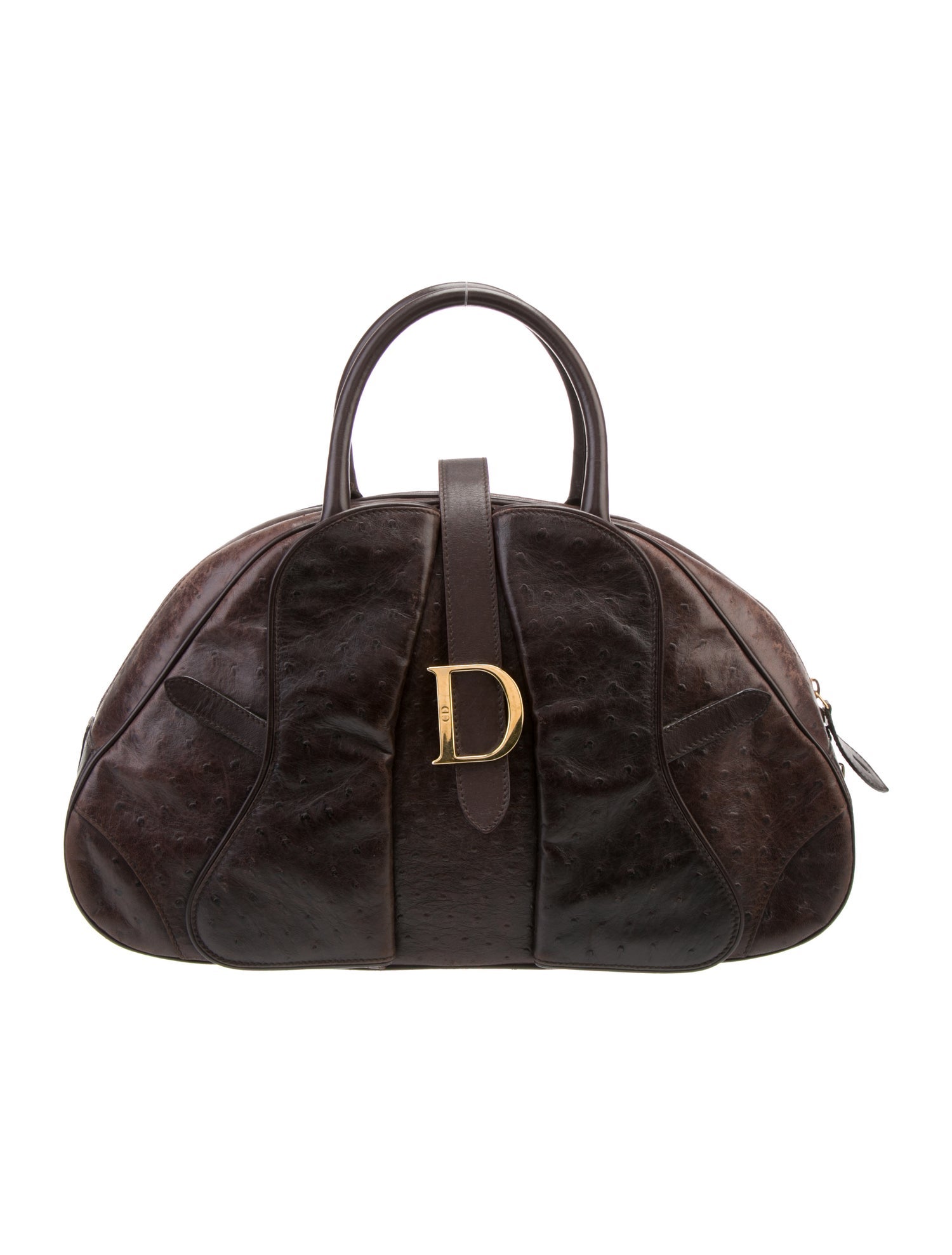 Christian Dior Ostrich Saddle Vintage