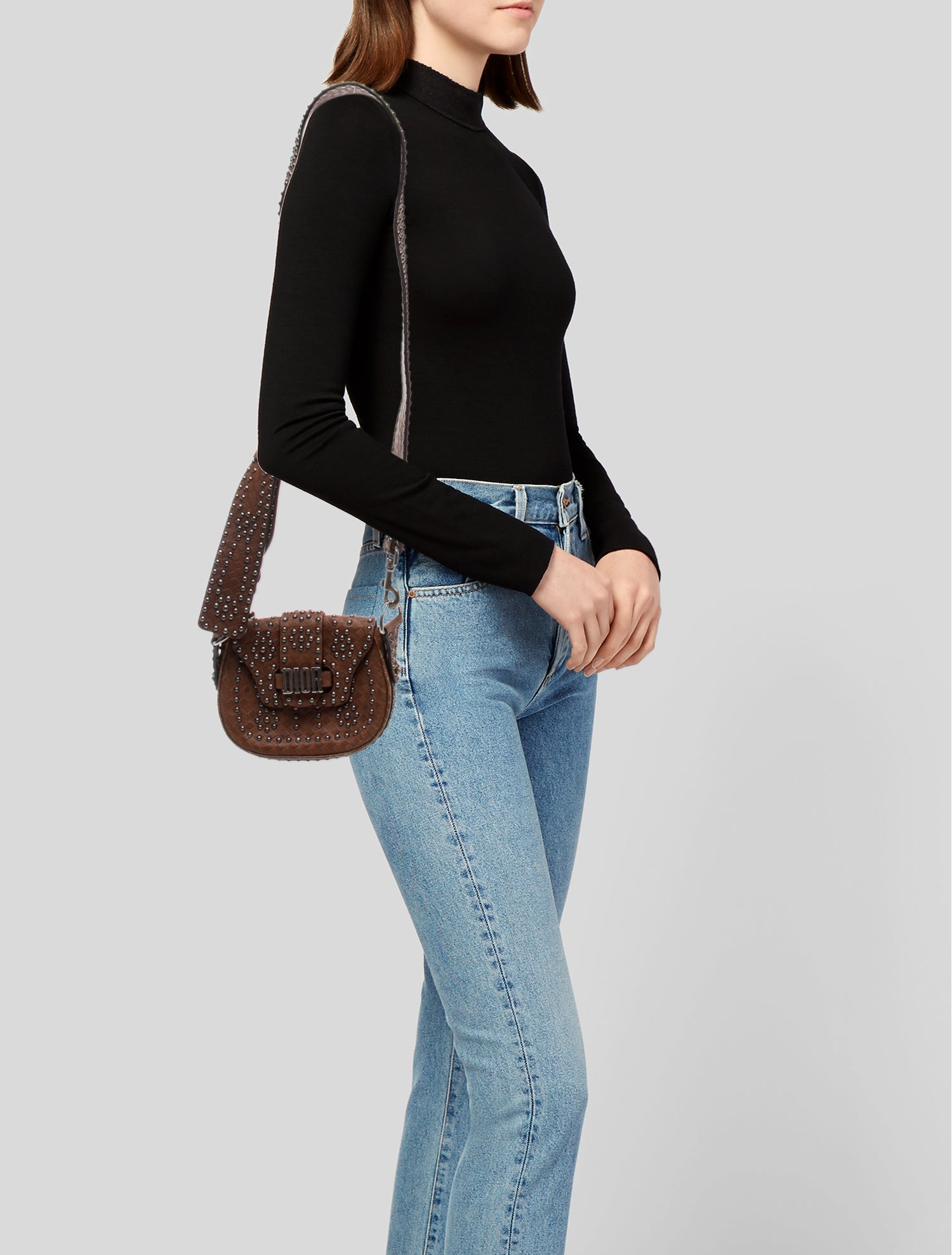 Christian Dior Leather D-Fence Saddle Bag