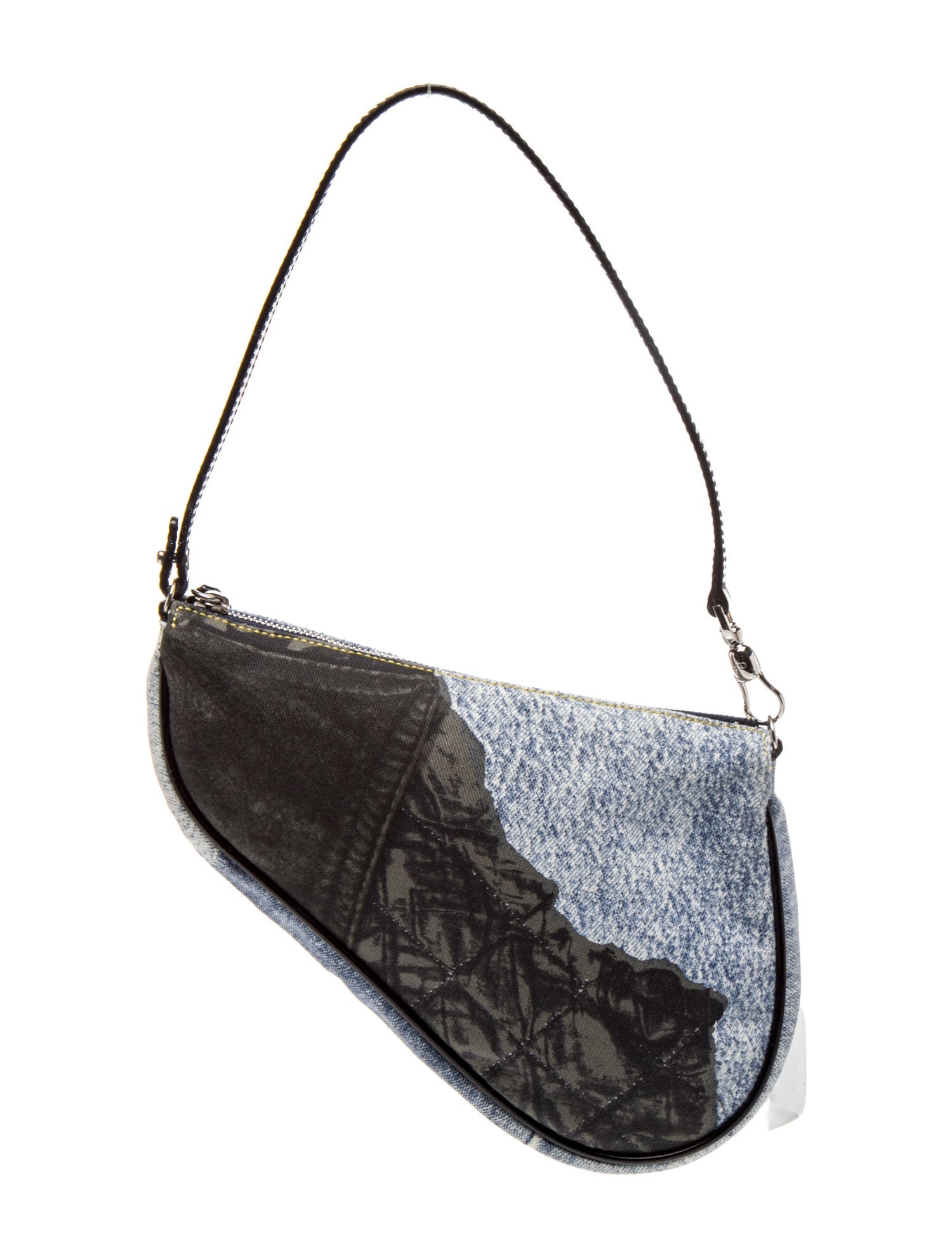 Christian Dior Denim Saddle Pochette