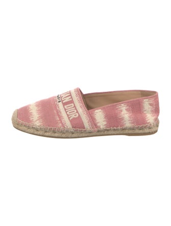 Christian Dior Tie-Dye Print Whipstitch Trim Espadrilles