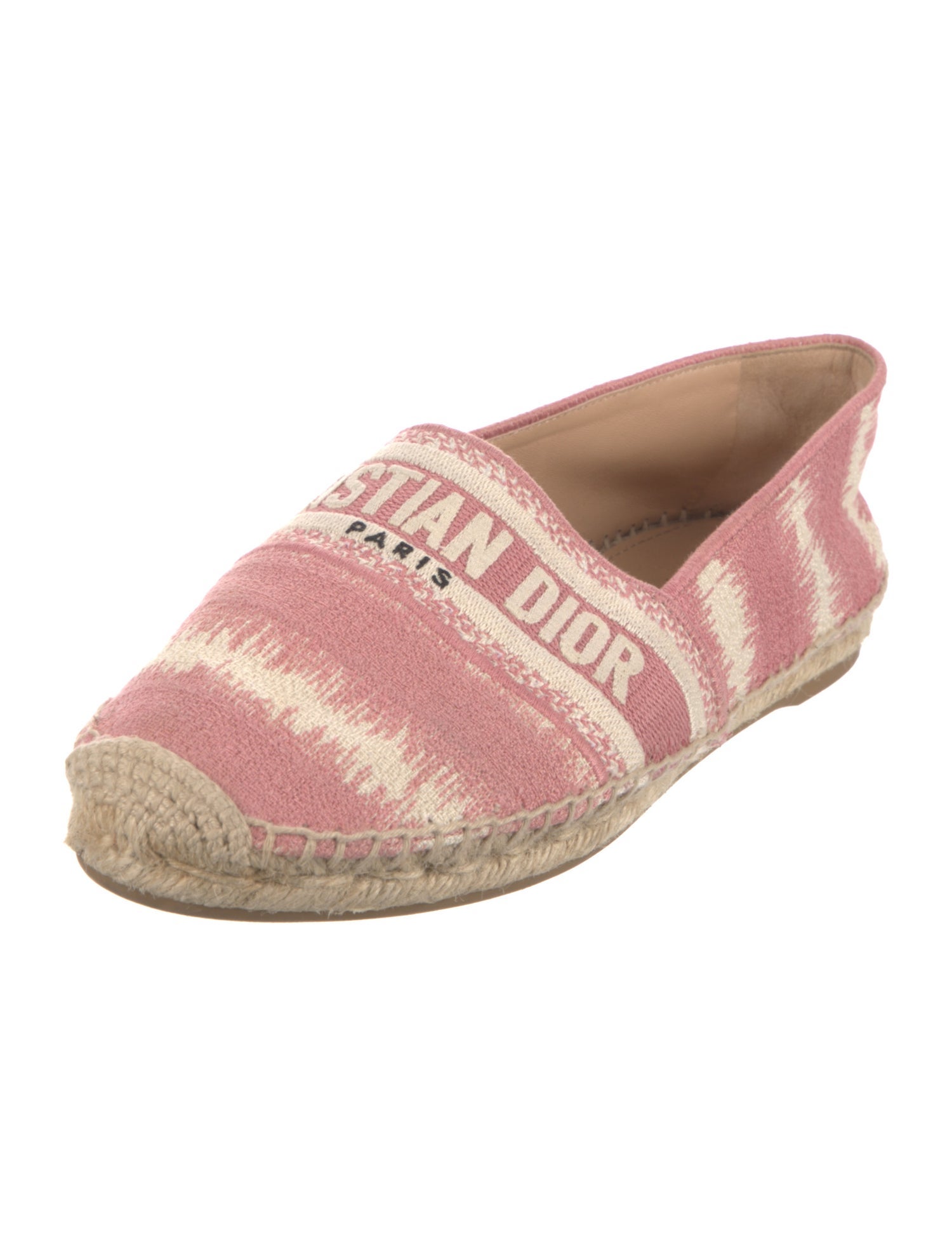 Christian Dior Tie-Dye Print Whipstitch Trim Espadrilles