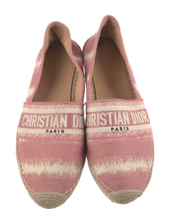Christian Dior Tie-Dye Print Whipstitch Trim Espadrilles