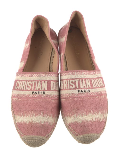 Christian Dior Tie-Dye Print Whipstitch Trim Espadrilles