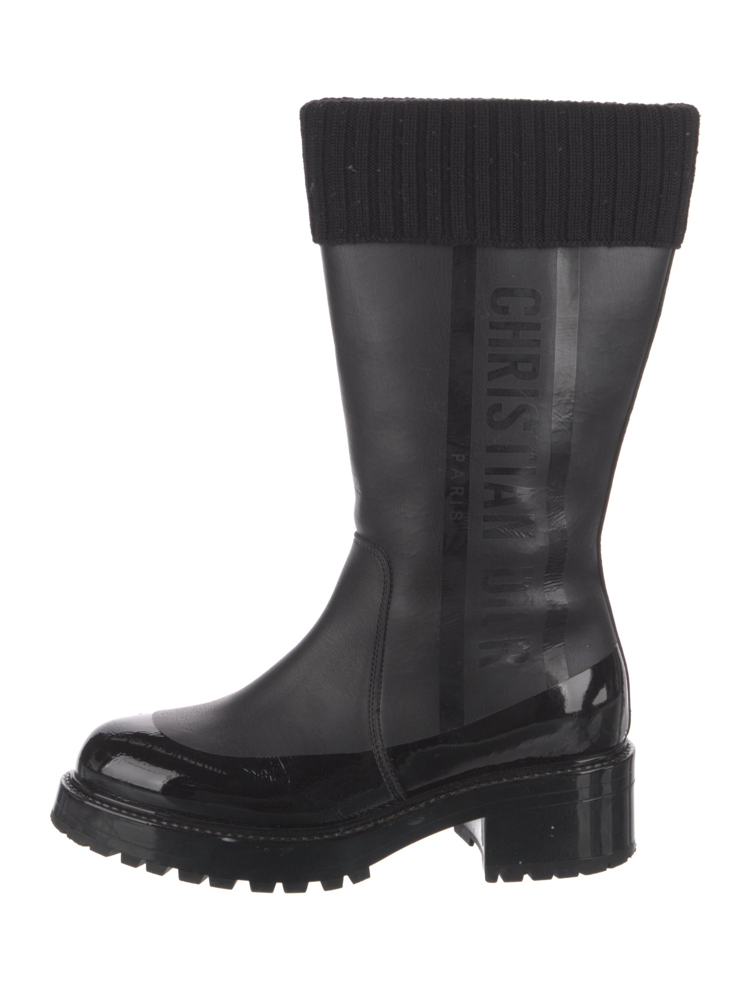 Christian Dior Leather Rain Boots