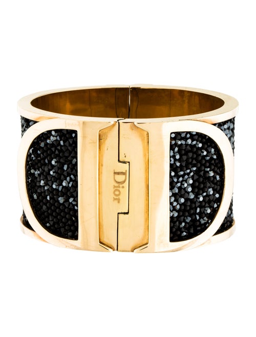 Christian Dior Crystal Hinged Cuff Bracelets CHR55768 The RealReal