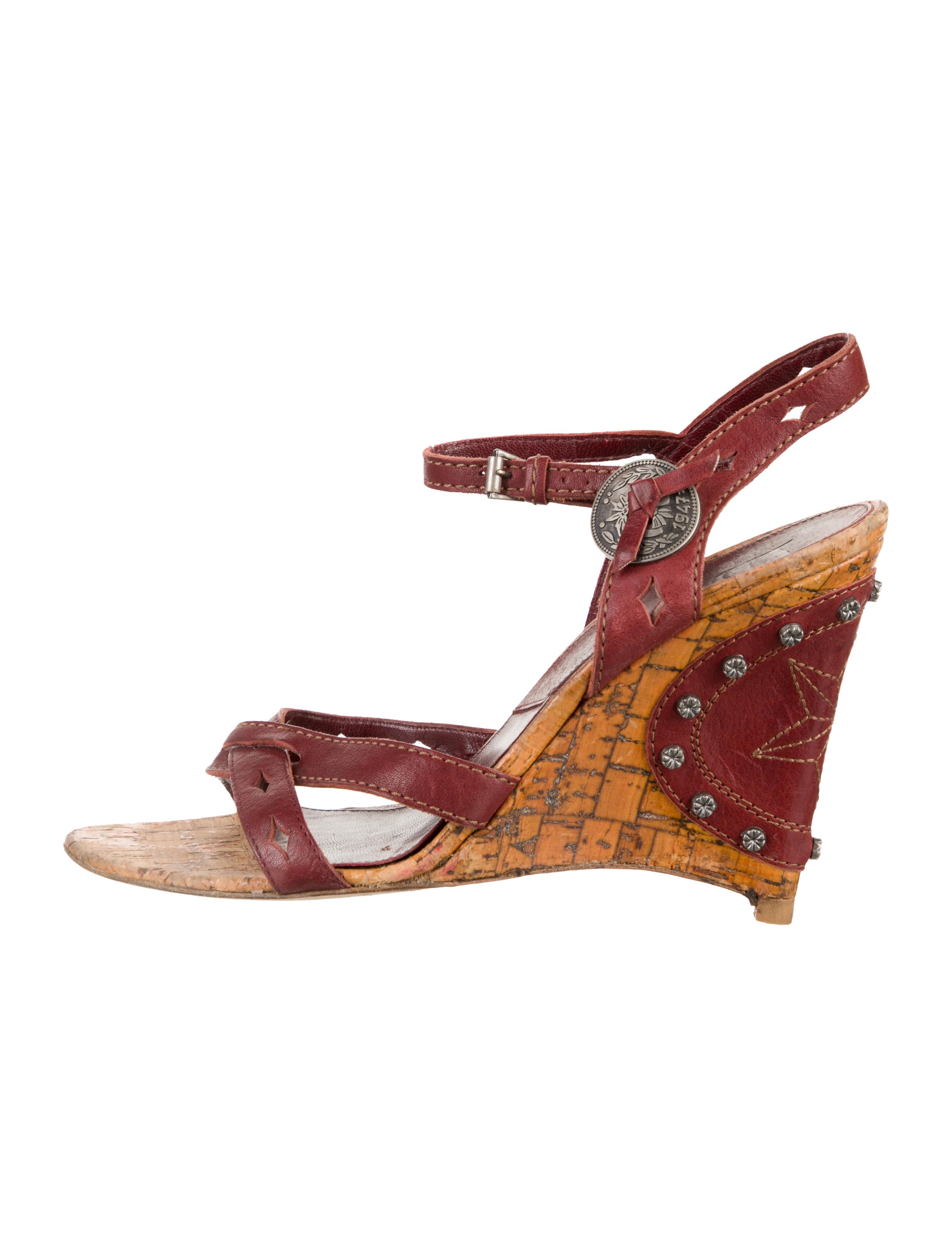 Christian Dior Leather Printed Slingback Sandals