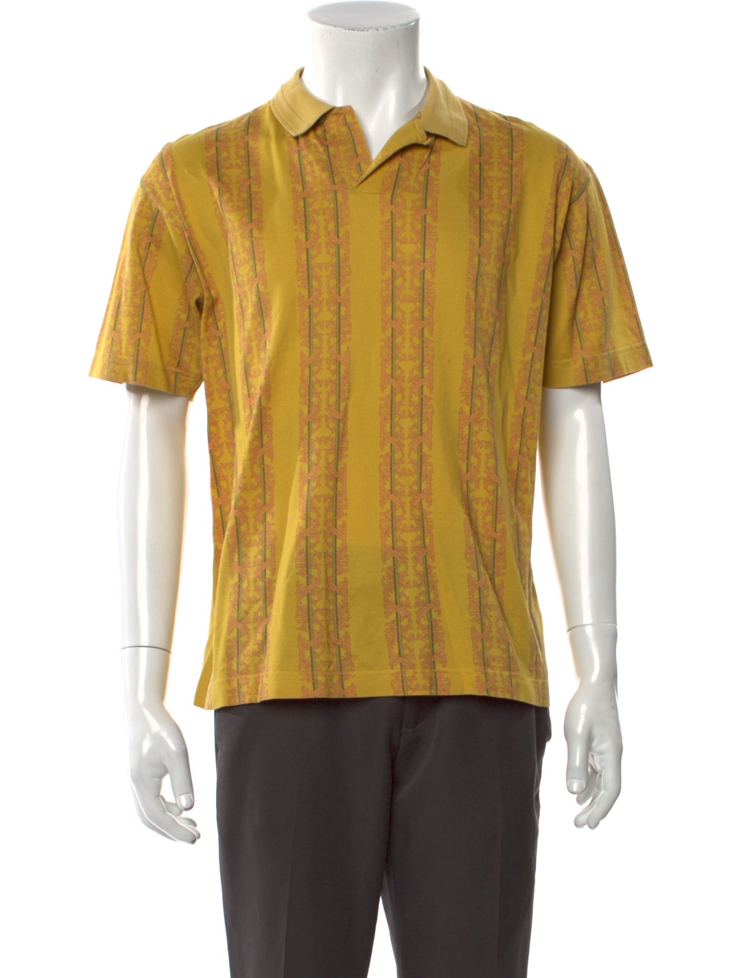 Christian Dior V-Neck Short Sleeve Polo Shirt