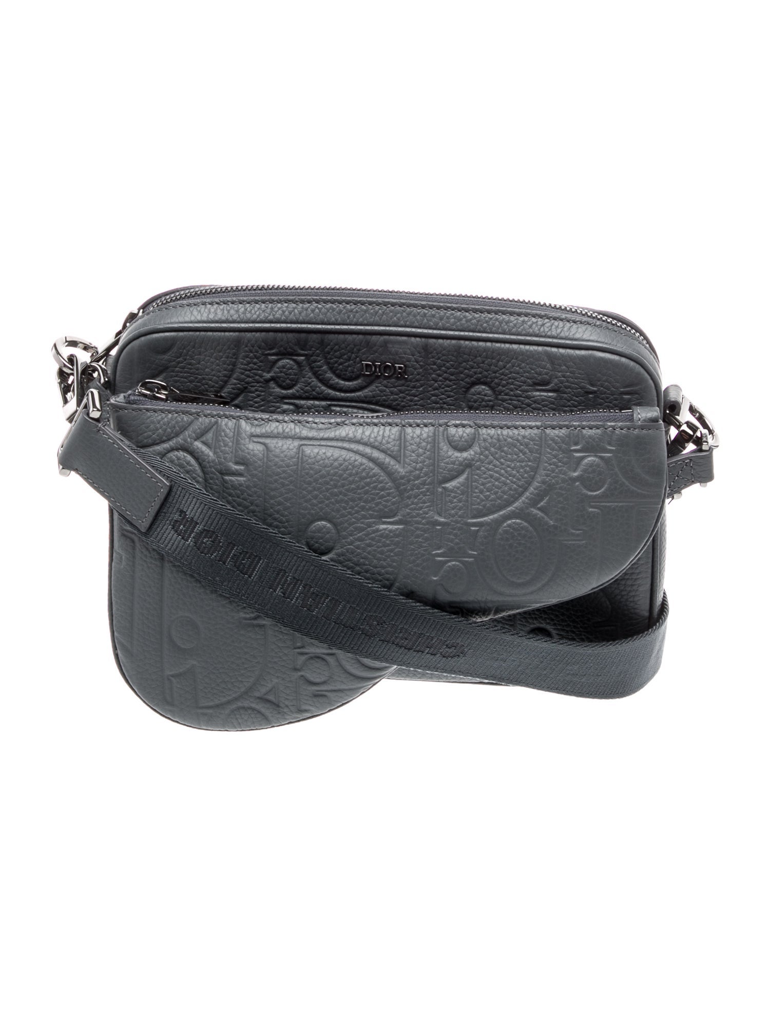 DIOR MEN Leather Saddle Gravity Triple Pouch 2024