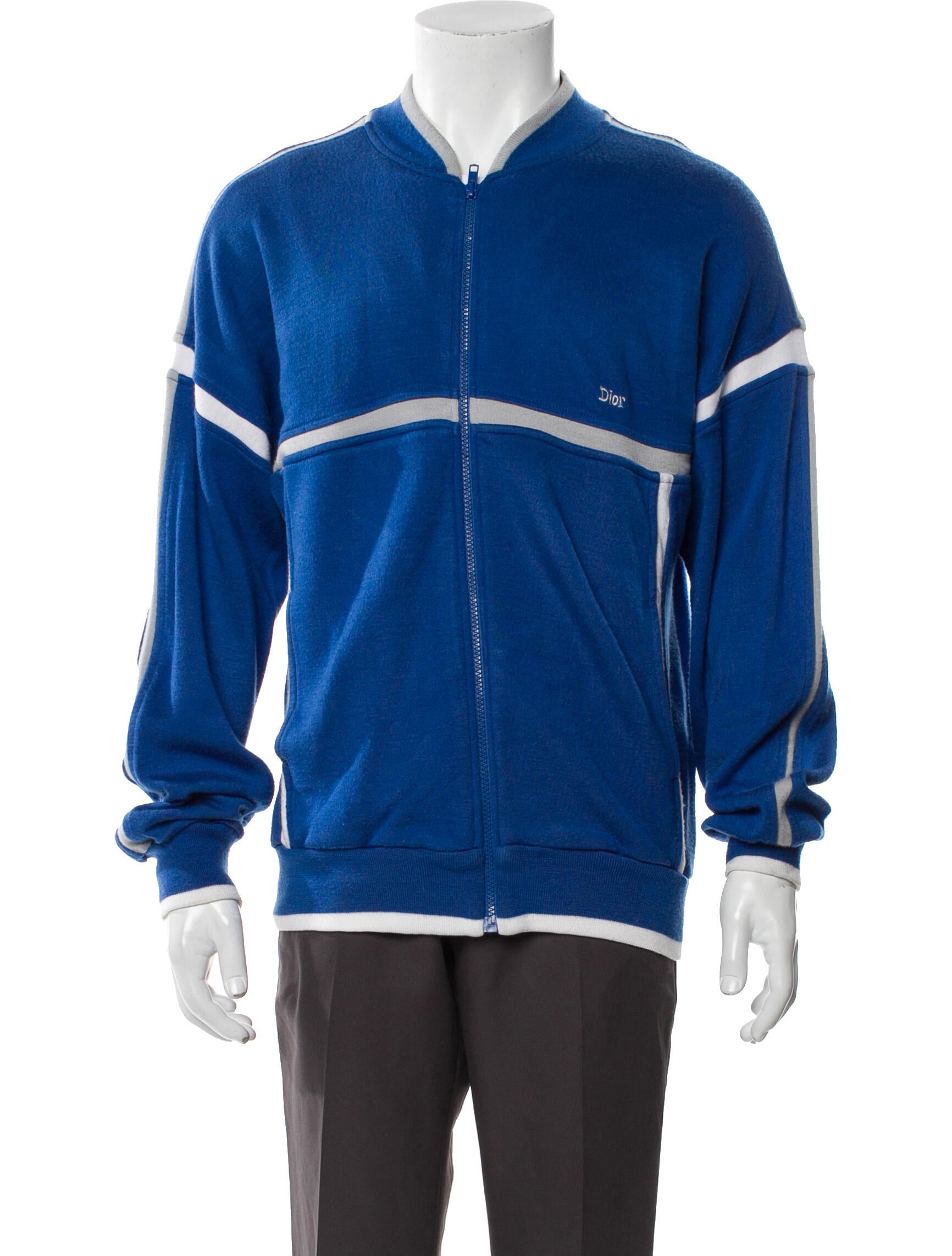 Christian Dior Colorblock Pattern Bomber Jacket