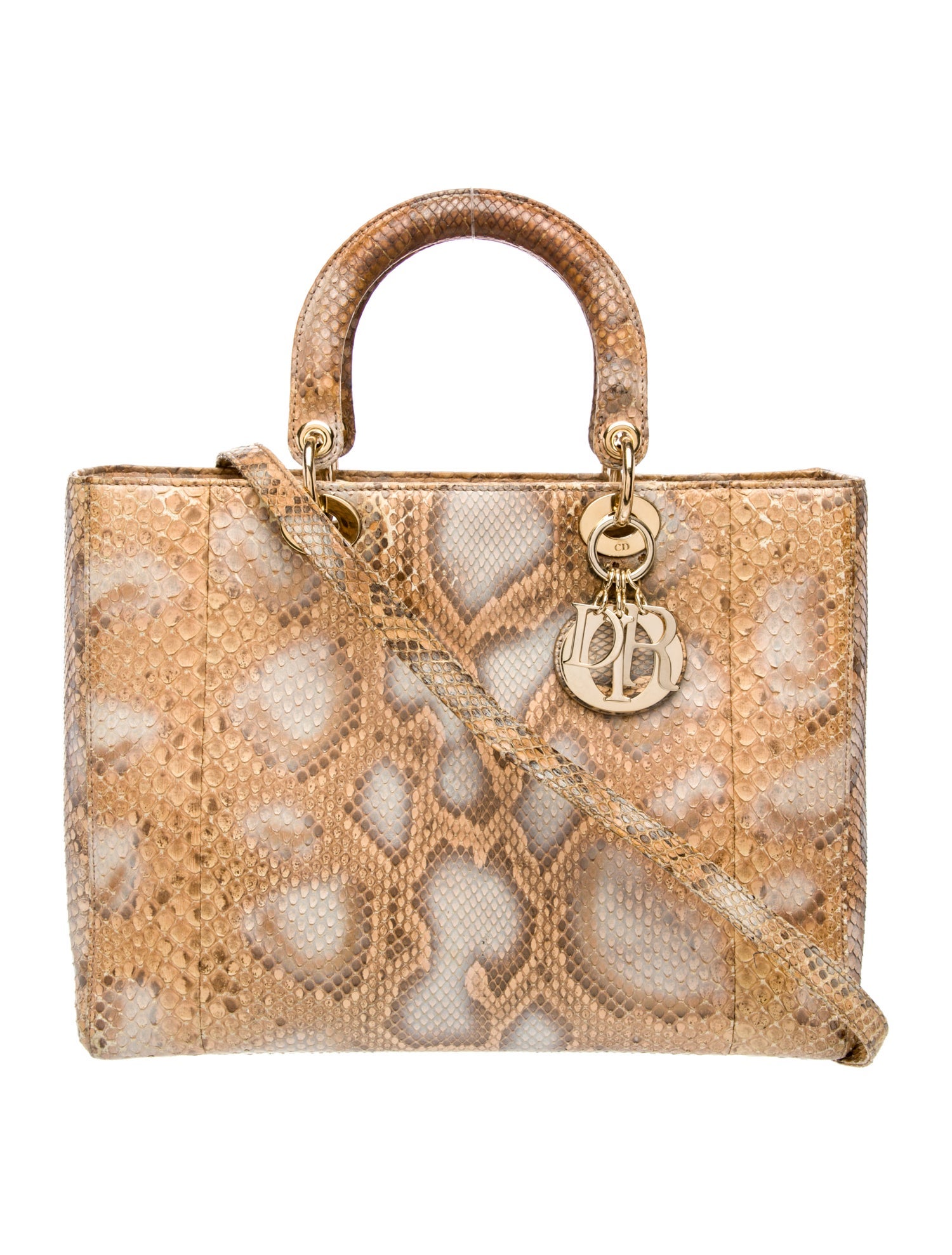 Christian Dior Snakeskin Lady Dior Large Vintage