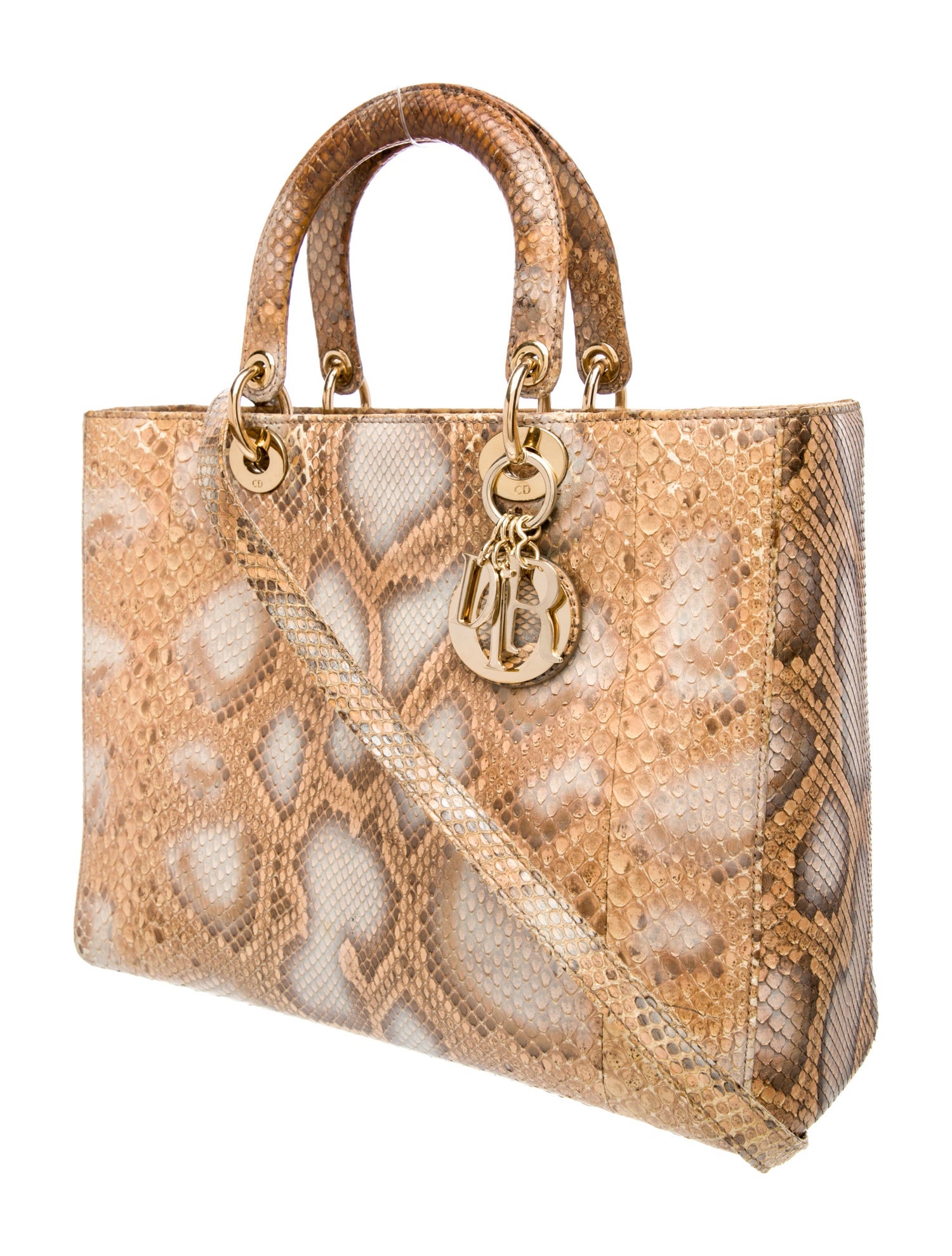 Christian Dior Snakeskin Lady Dior Large Vintage