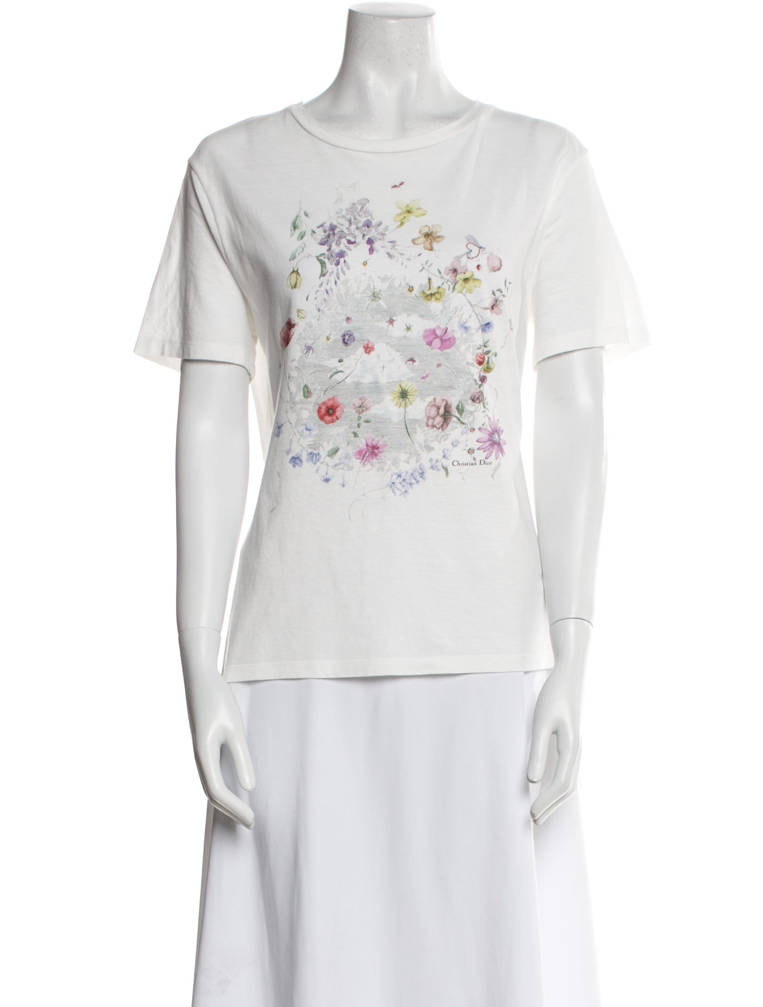 Christian Dior Graphic Print Crew Neck T-Shirt