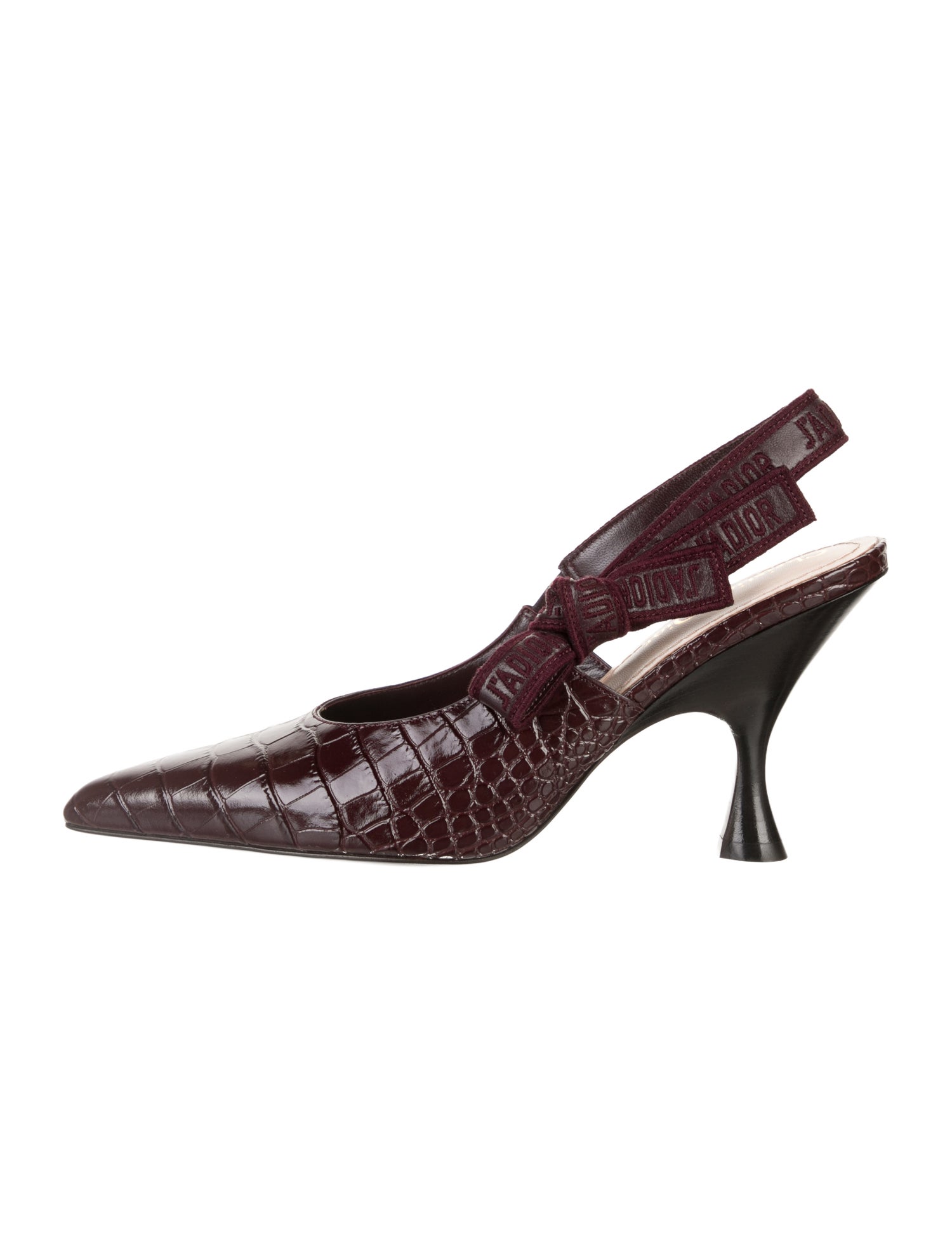 Christian Dior Leather Printed Slingback Pumps