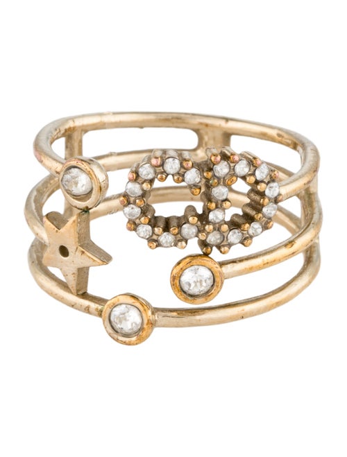 Christian Dior Crystal Shiny D Ring