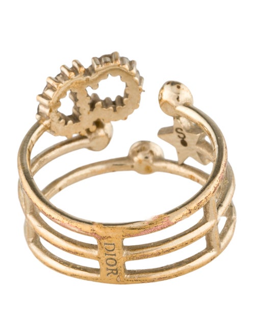 Christian Dior Crystal Shiny D Ring