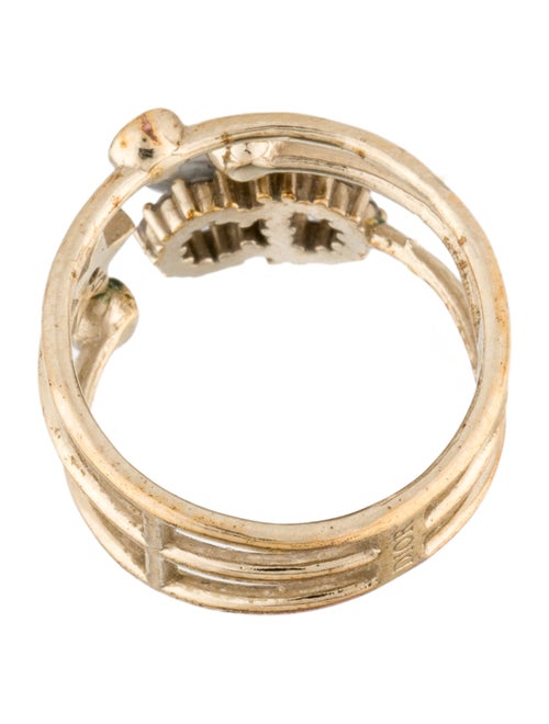 Christian Dior Crystal Shiny D Ring