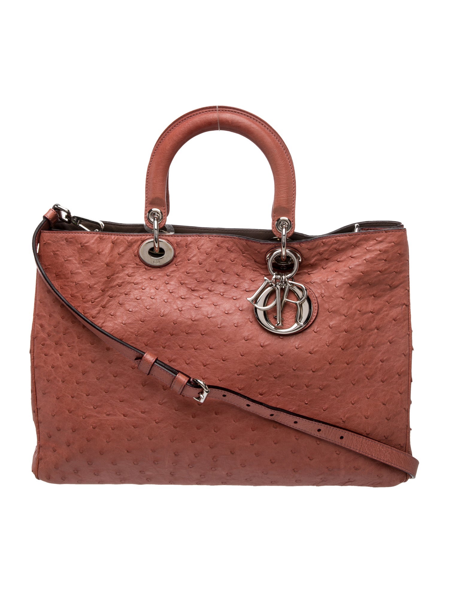 Christian Dior Ostrich Diorissimo Large