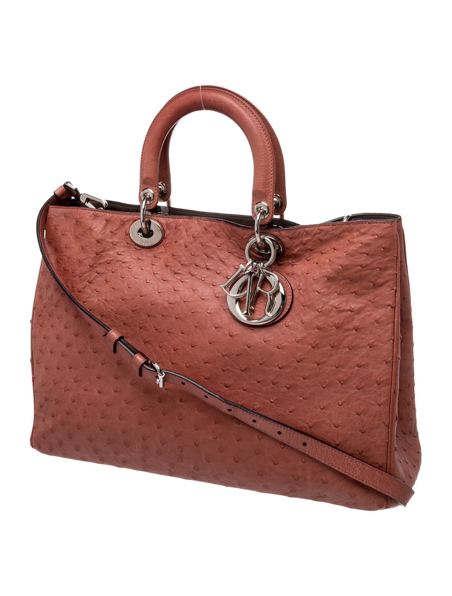 Christian Dior Ostrich Diorissimo Large