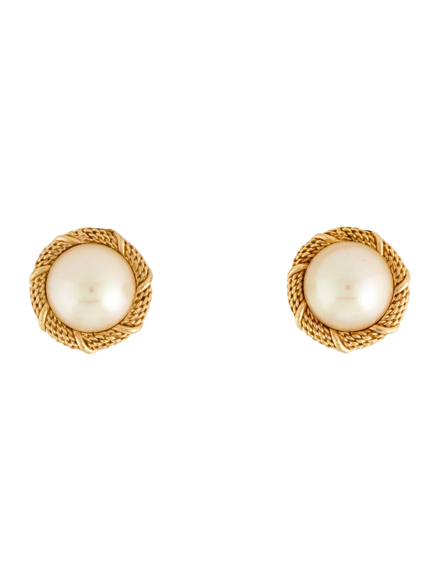 Christian Dior Vintage Faux Pearl Clip-On Earrings