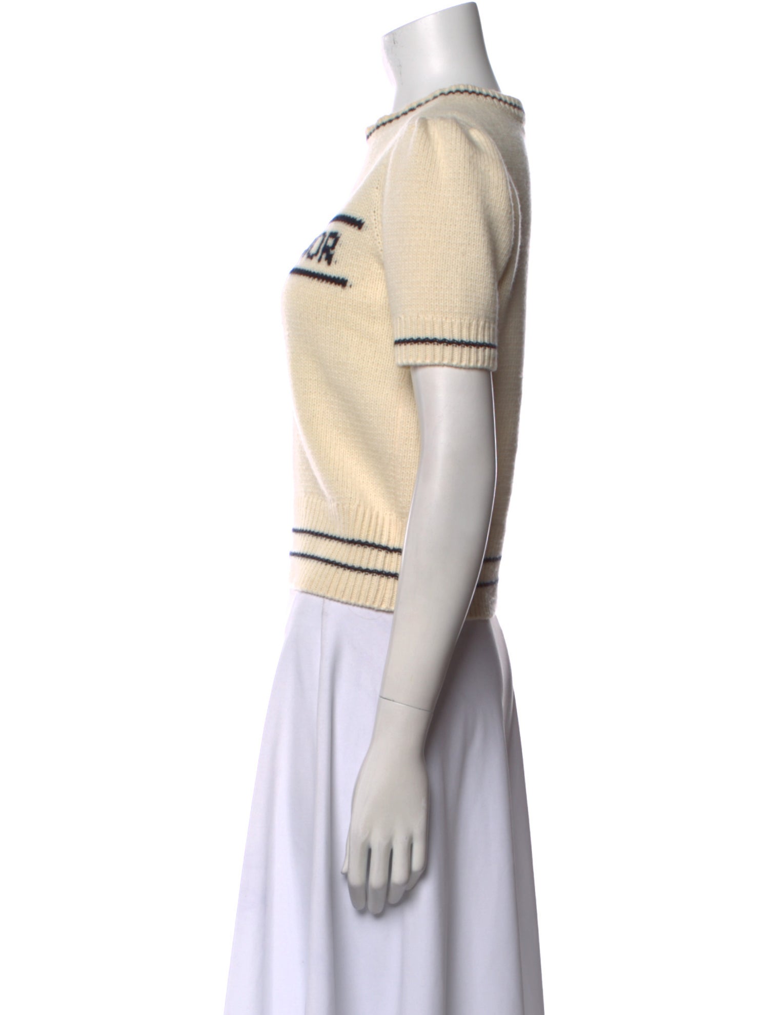 Christian Dior Virgin Wool Graphic Print Sweater