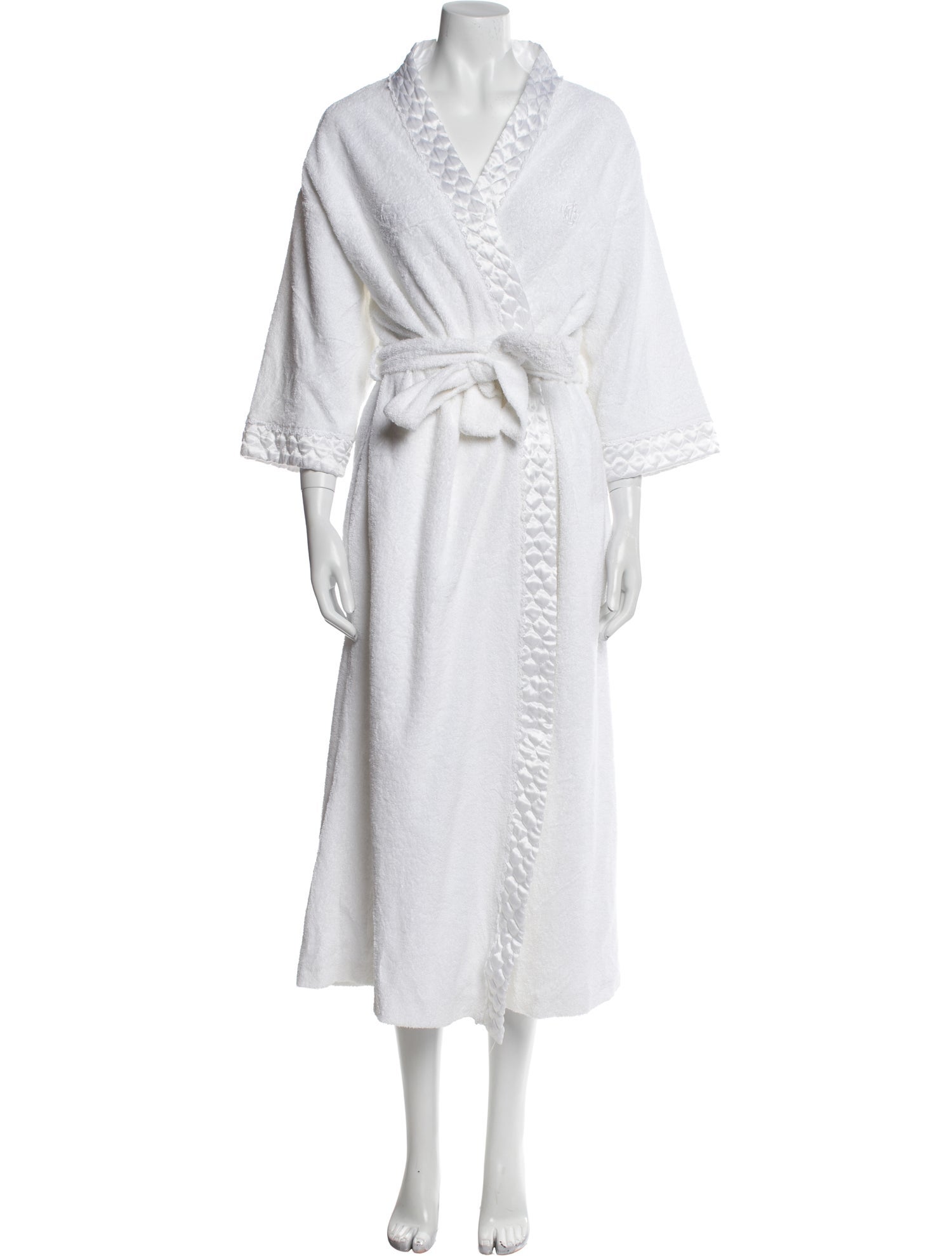 Christian Dior Vintage Lace Trim Embellishment Robe