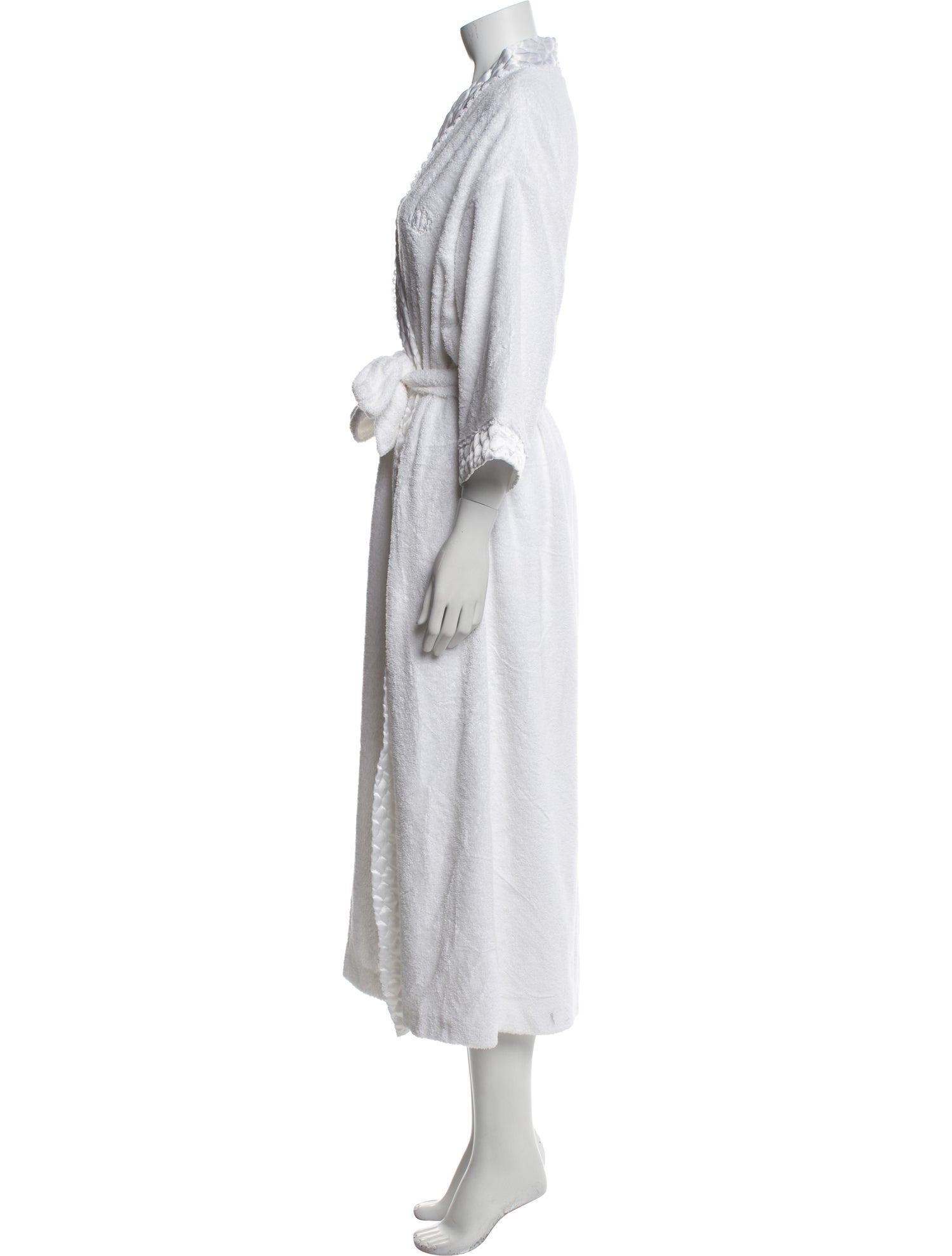 Christian Dior Vintage Lace Trim Embellishment Robe