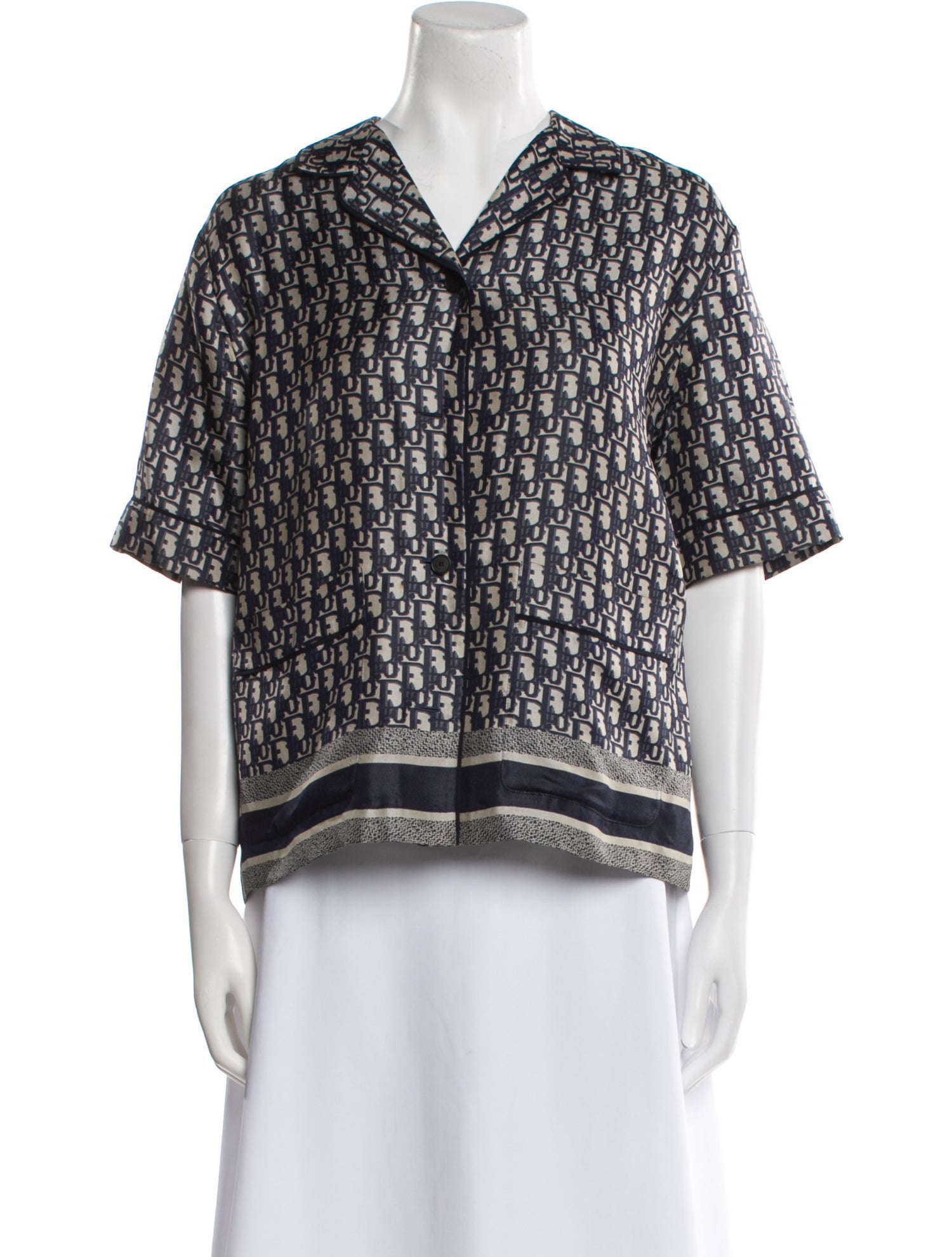 Christian Dior 2021 Silk Button-Up Top