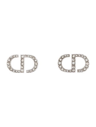 Christian Dior Crystal Petit CD Stud Earrings