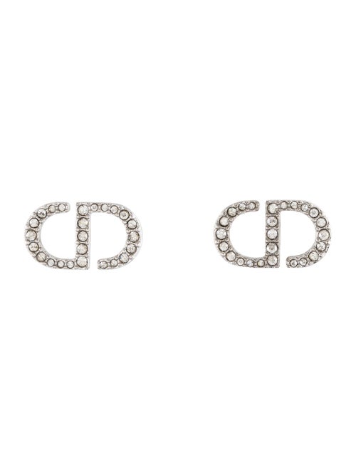 Christian Dior Crystal Petit CD Stud Earrings