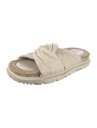 Christian Dior Cannage Pattern Leather Espadrilles